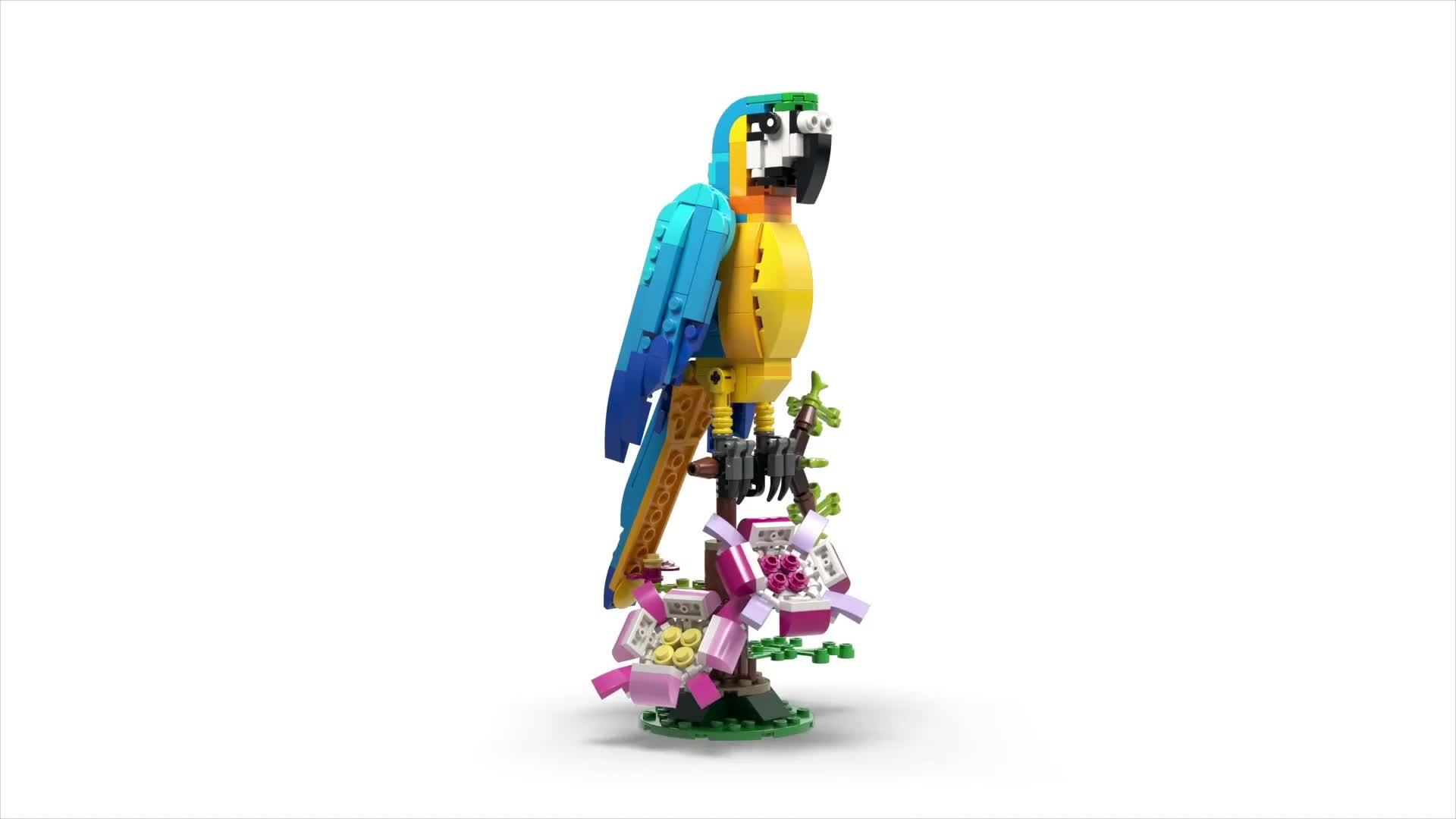 Image thumbnail 8 of 8 of LEGO Creator 3-in-1 Exotic Parrot Building Set 31136