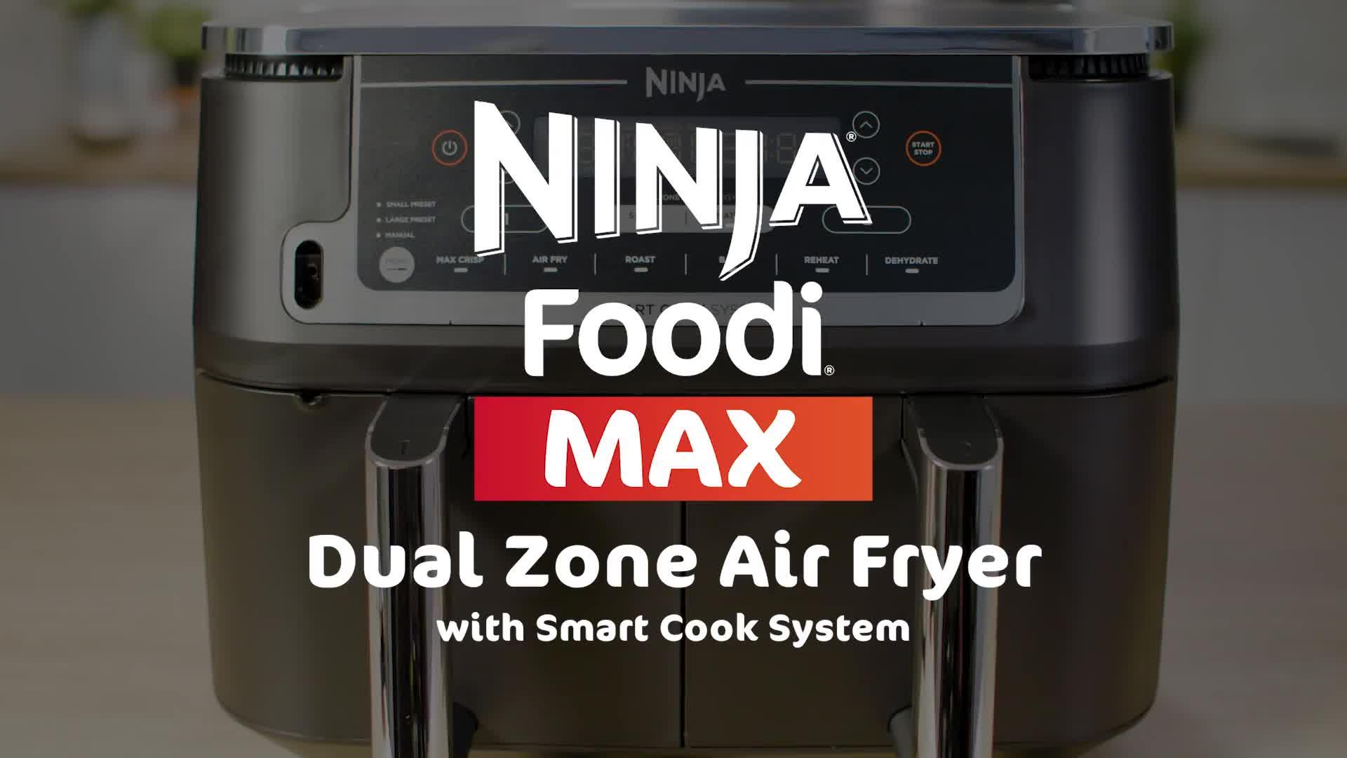 Ninja Foodi MAX Dual Zone Digital Air Fryer, 2 Drawers, 9.5L, 6-in