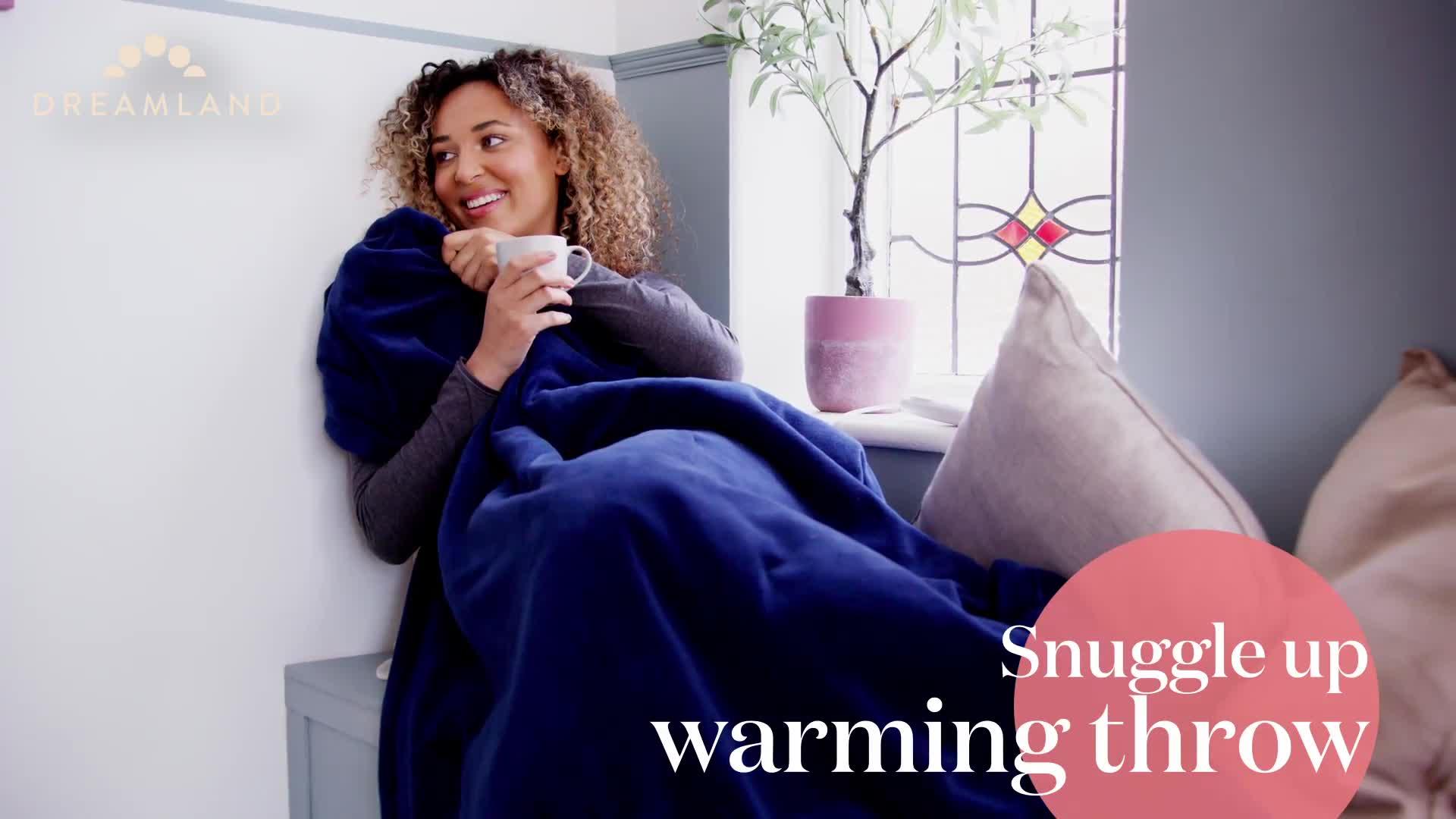 Image thumbnail 8 of 8 of Dreamland Relaxwell Luxury Heated Navy Throw