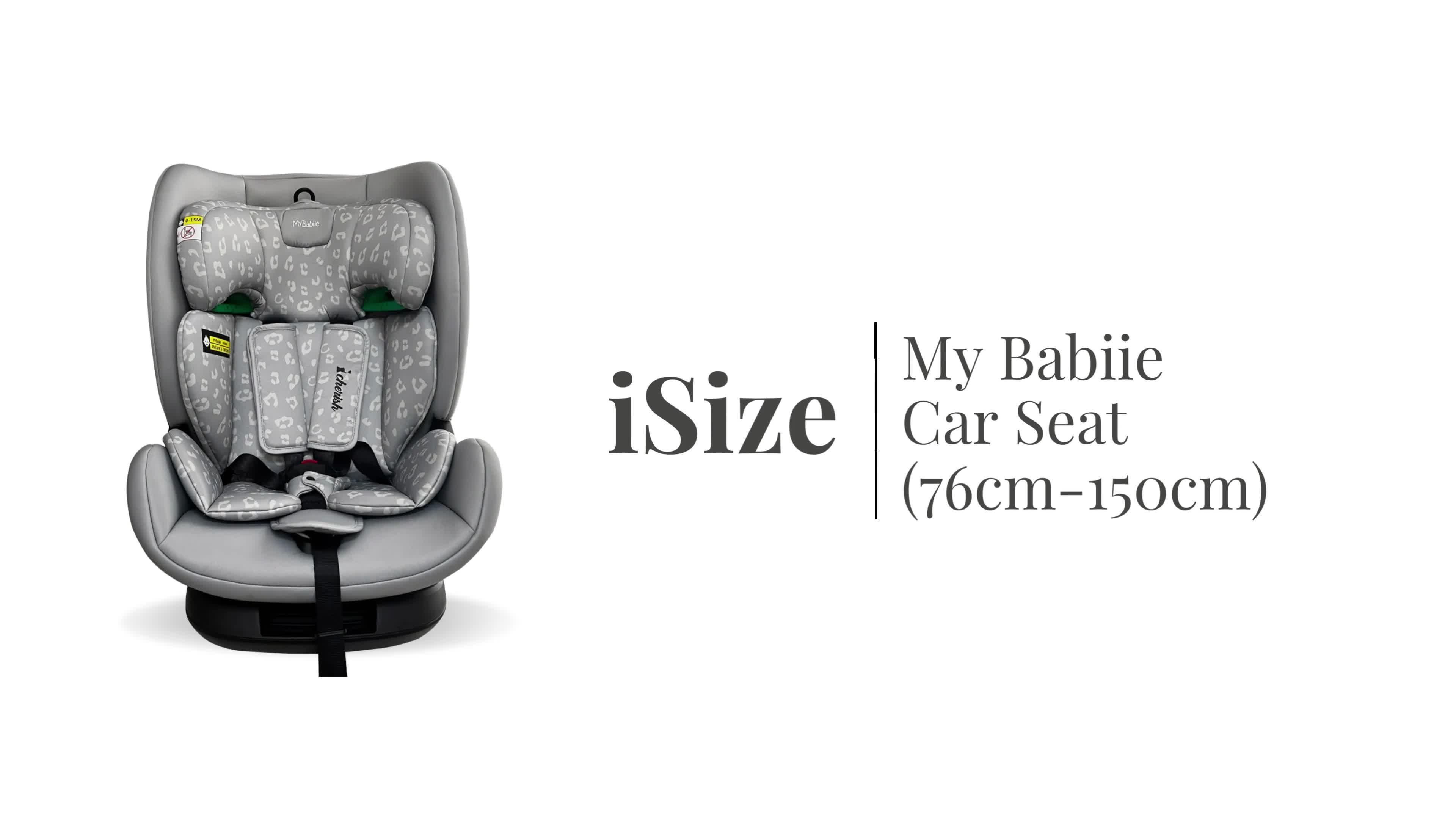 Billie Faiers iSize Blush Quilted Car Seat 76 150cm