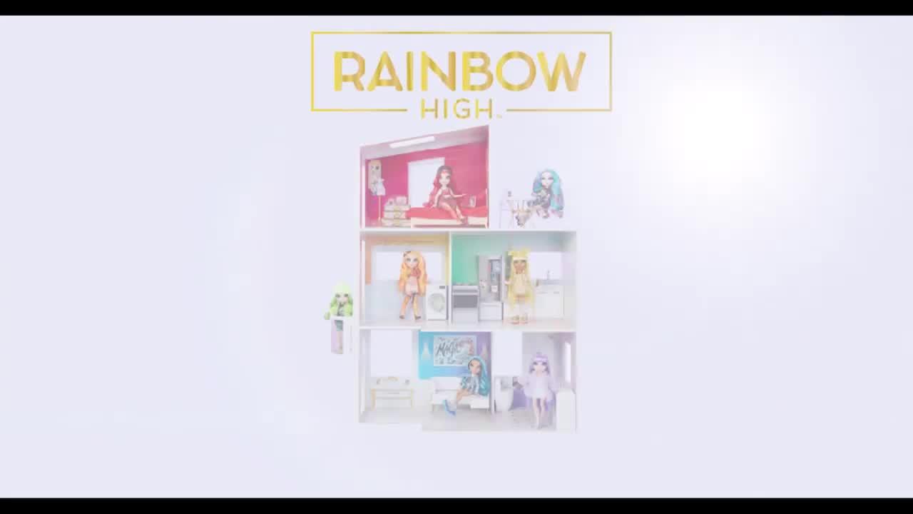 Image thumbnail 8 of 8 of Rainbow High Rainbow High 3-Story Wooden Townhouse Doll House Set
