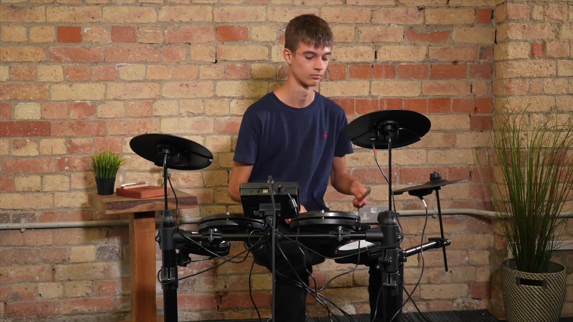 Image thumbnail 7 of 7 of Axus Axus Electronic Digital Drum Kit Package with Stool, Sticks and Headphones