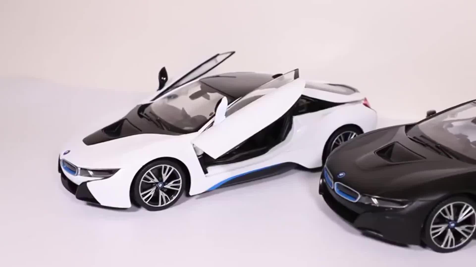 Image thumbnail 7 of 7 of 1:14 Scale Rastar BMW i8 - Black Remote Control Car