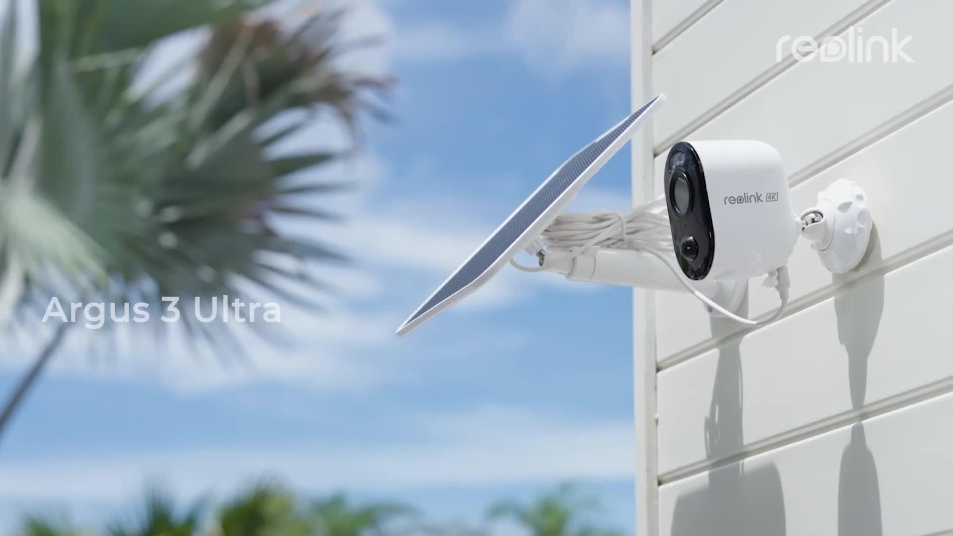 Image thumbnail 8 of 8 of Reolink Reolink 4K Argus 3 Ultra WiFi AI Battery Cam Kit +64GB