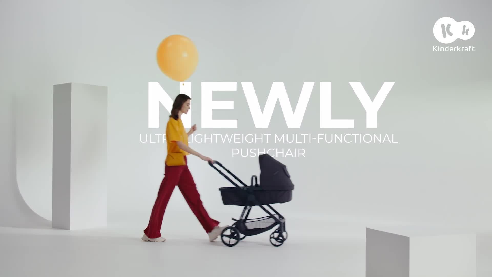 Image thumbnail 8 of 8 of Kinderkraft NEWLY&nbsp;4-in-1 Travel System&nbsp;(with MINK PRO i-size Car Seat and an ISOFIX base) - Grey