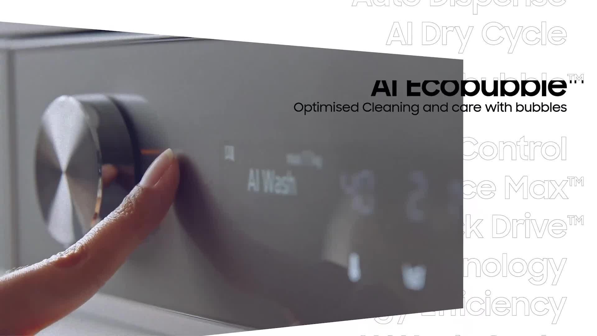 Image thumbnail 8 of 8 of Samsung Series 5 AI Energy WW80CGC04DABEU 8kg Load, 1400 Spin ecobubble Washing Machine with SmartThings - Black