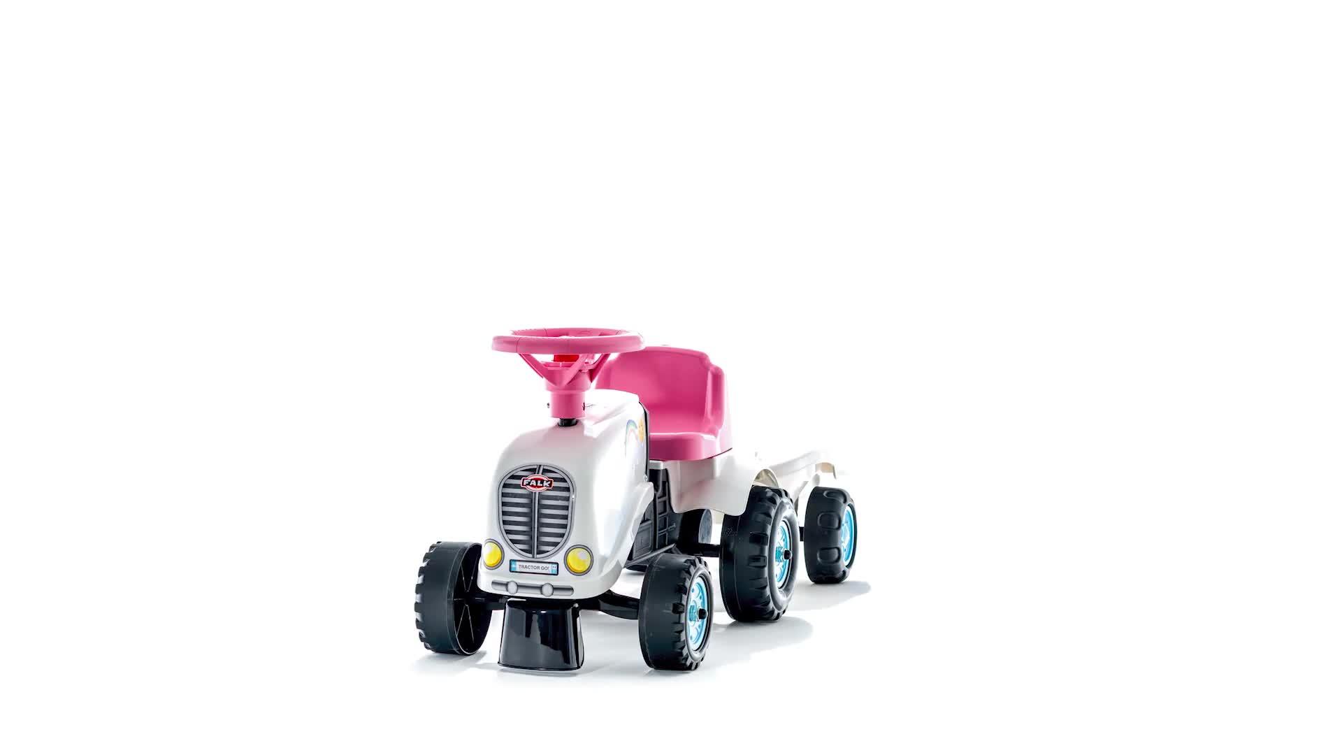 Image thumbnail 7 of 7 of Rainbow Farm Ride-On Tractor with Trailer