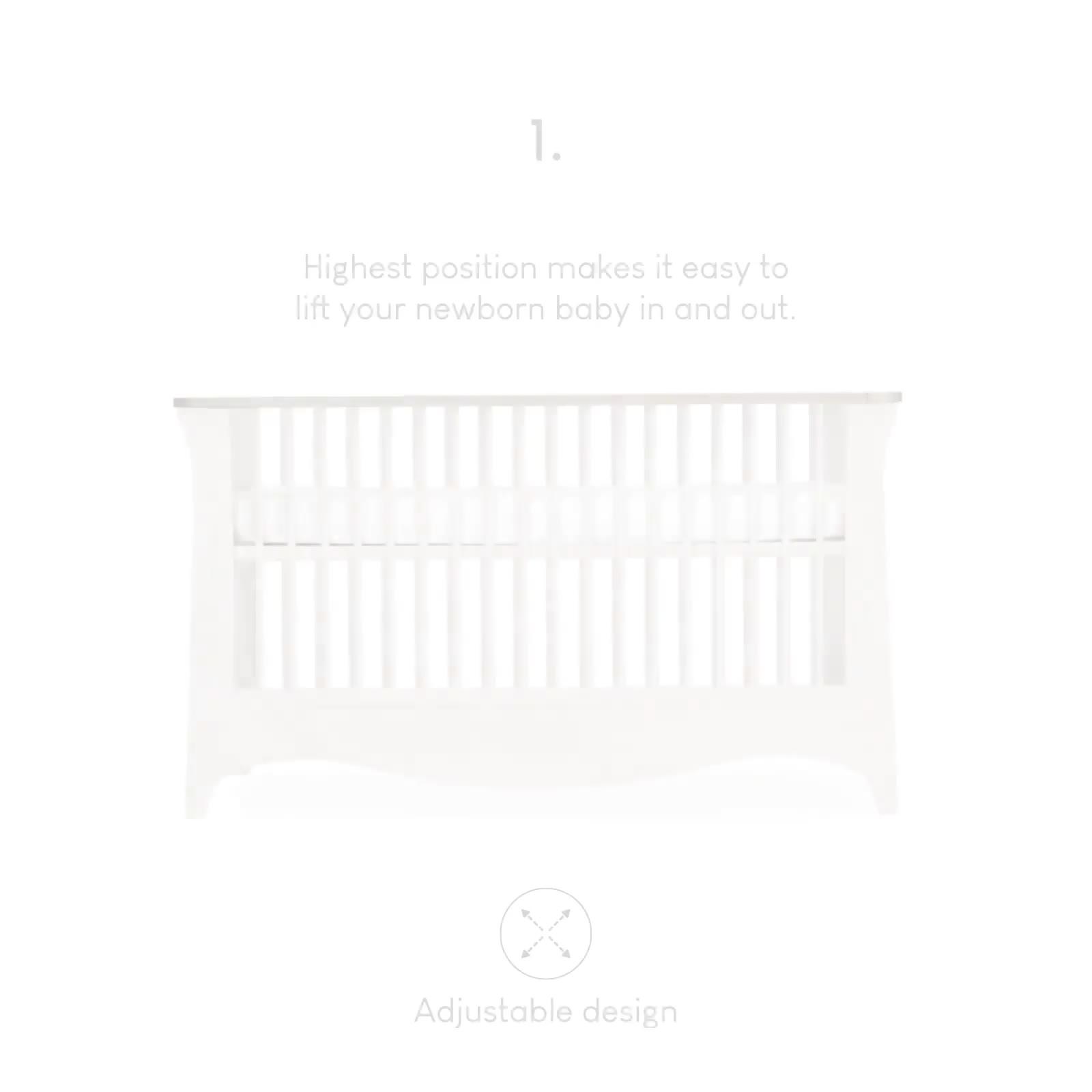 Image thumbnail 6 of 6 of CuddleCo Clara 3 Piece Nursery Furniture Set With Mattress Options Cashmere Ash