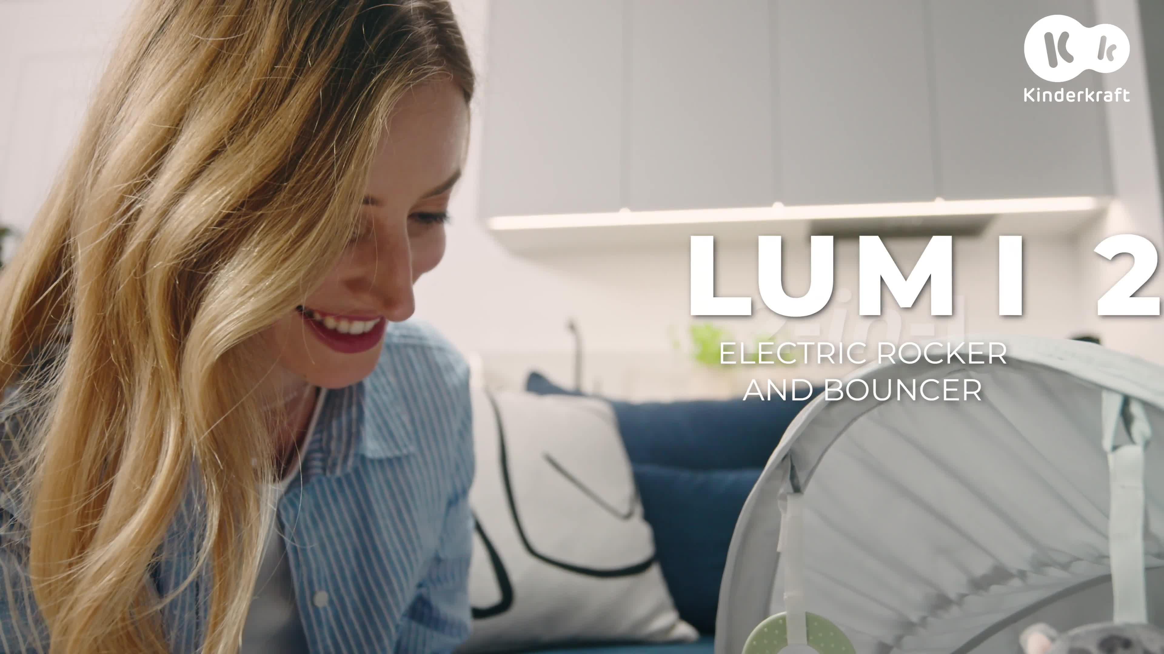 Image thumbnail 3 of 3 of Kinderkraft Lumi 2 Electric&nbsp;Swing and Bouncer&nbsp;- Light Grey