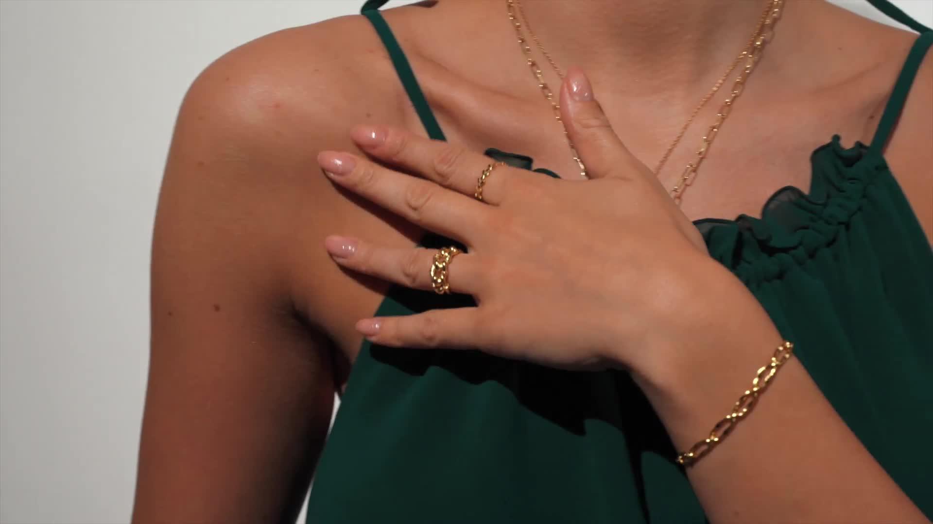 Image thumbnail 6 of 6 of Elk & Bloom 18K Gold Plated Knot Ring