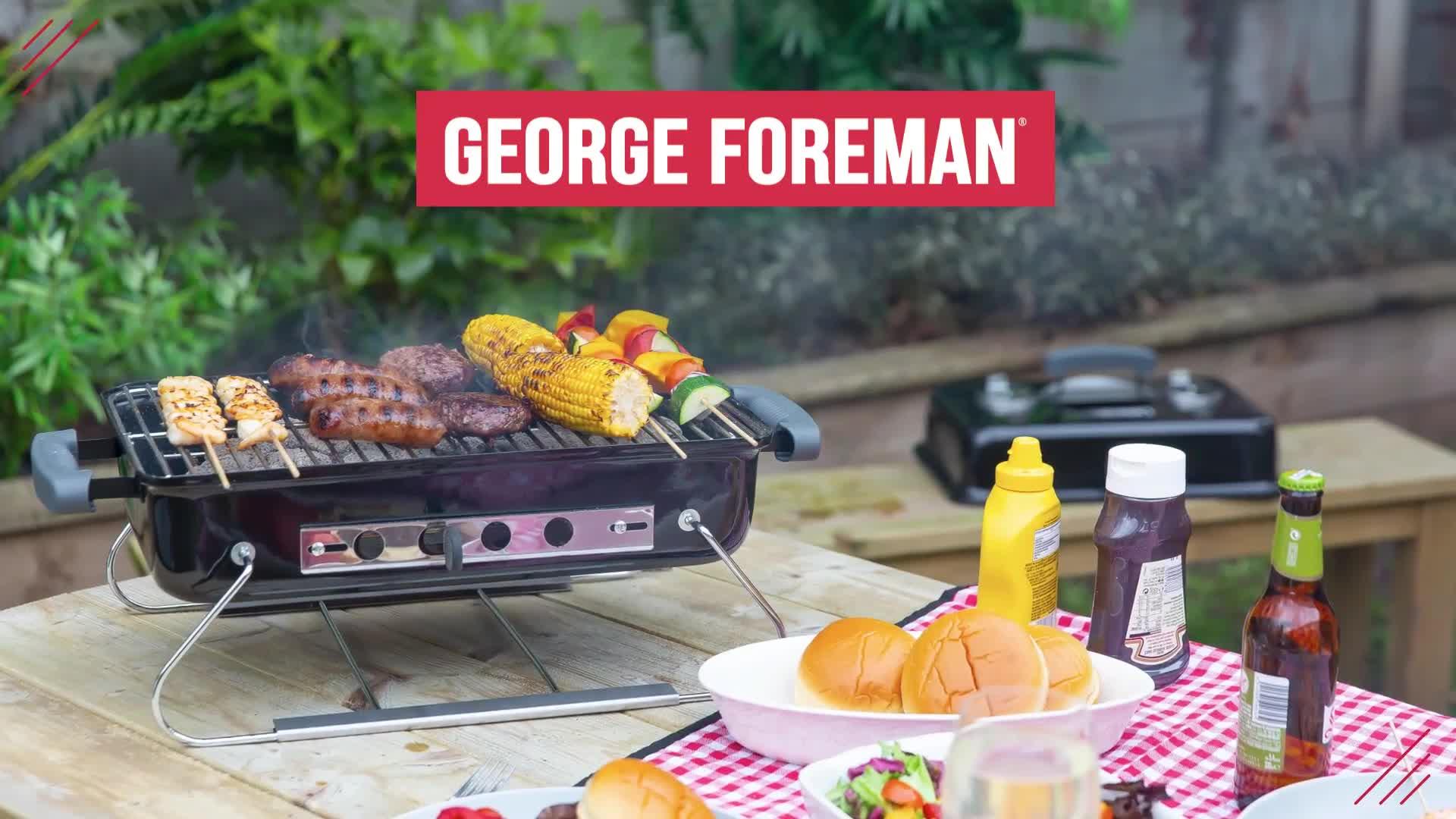 Image thumbnail 7 of 7 of George Foreman On-The-Go Portable Charcoal BBQ - Black