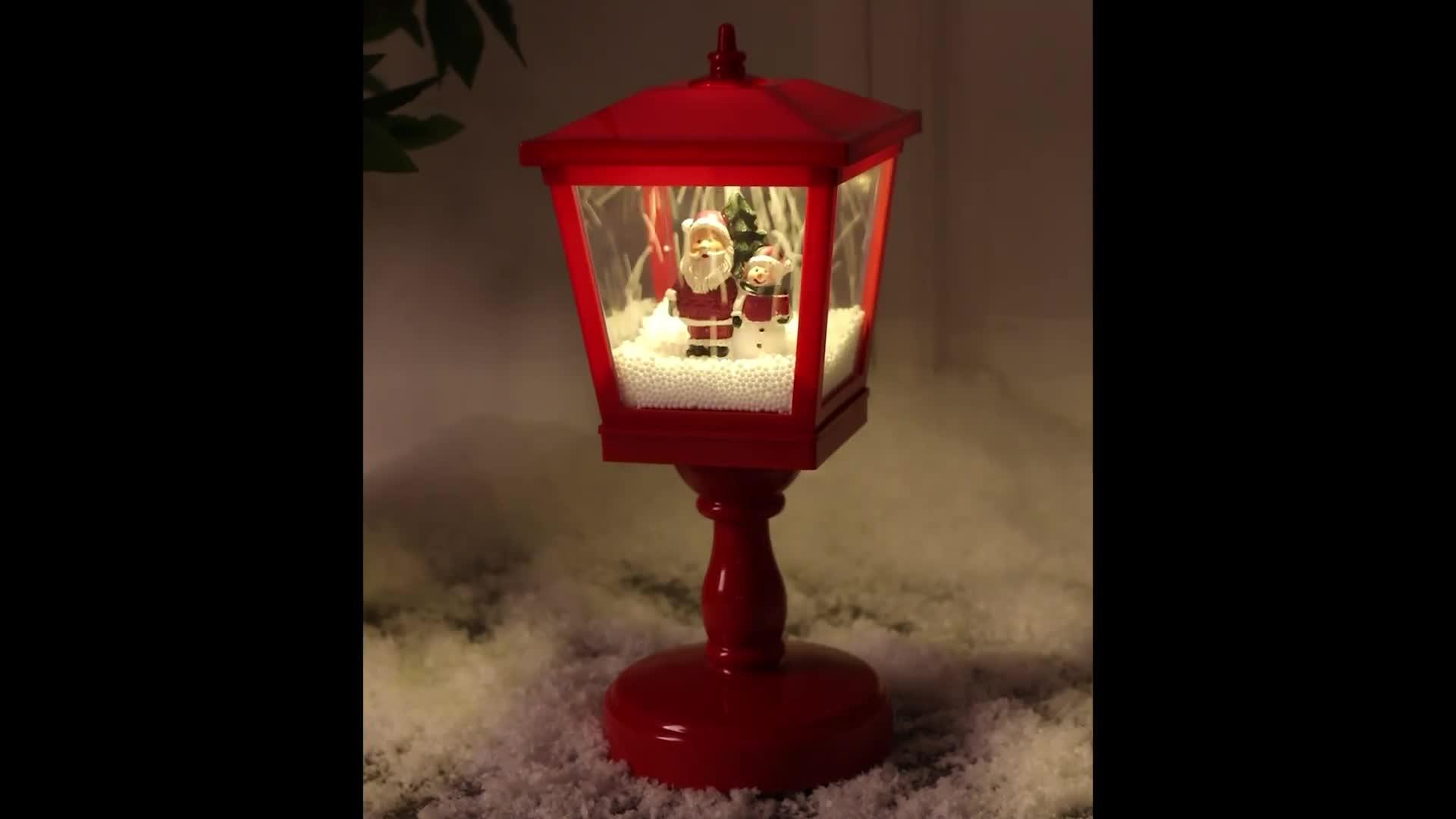 Image thumbnail 5 of 5 of Very Home Christmas Scene Light Up Snowing Lantern with Music
