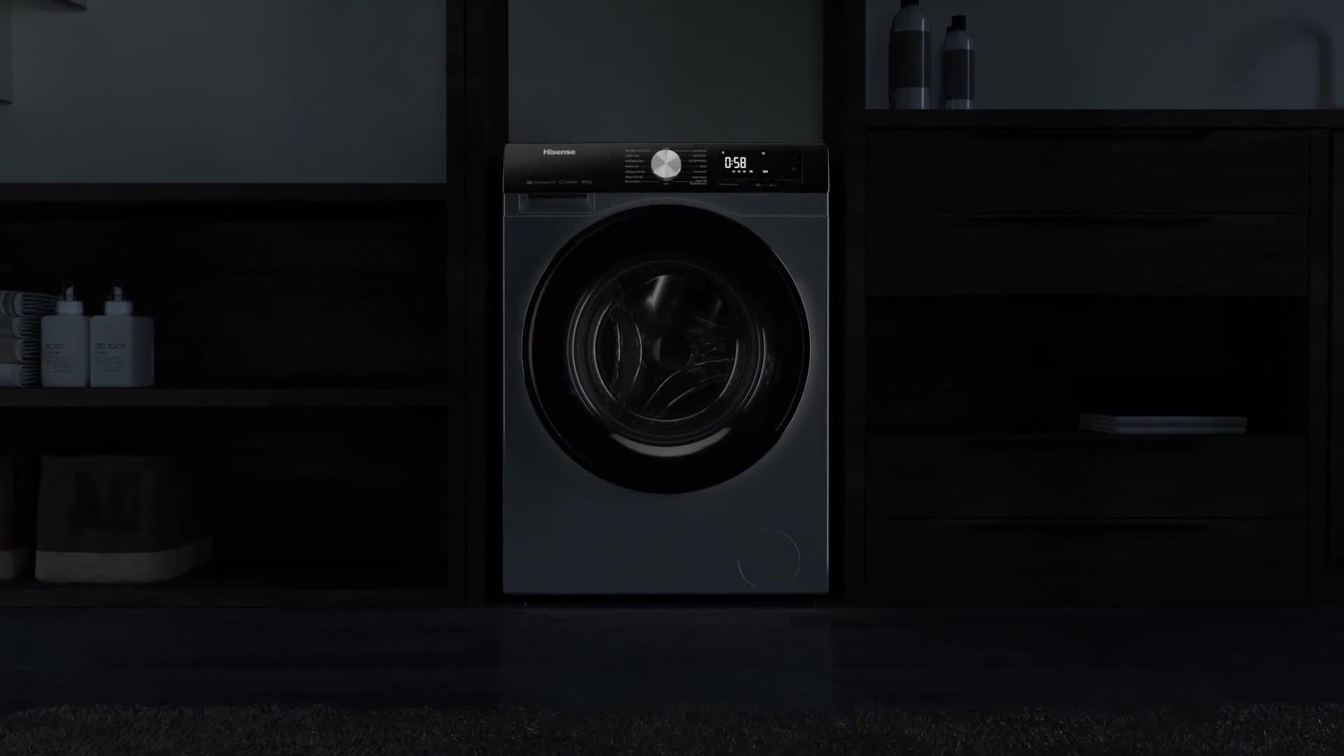 Image thumbnail 8 of 8 of Hisense 3S Series WD3S8043BW3 8kg Wash, 5kg Dry, 1400 Spin Washer Dryer - White - A Rated