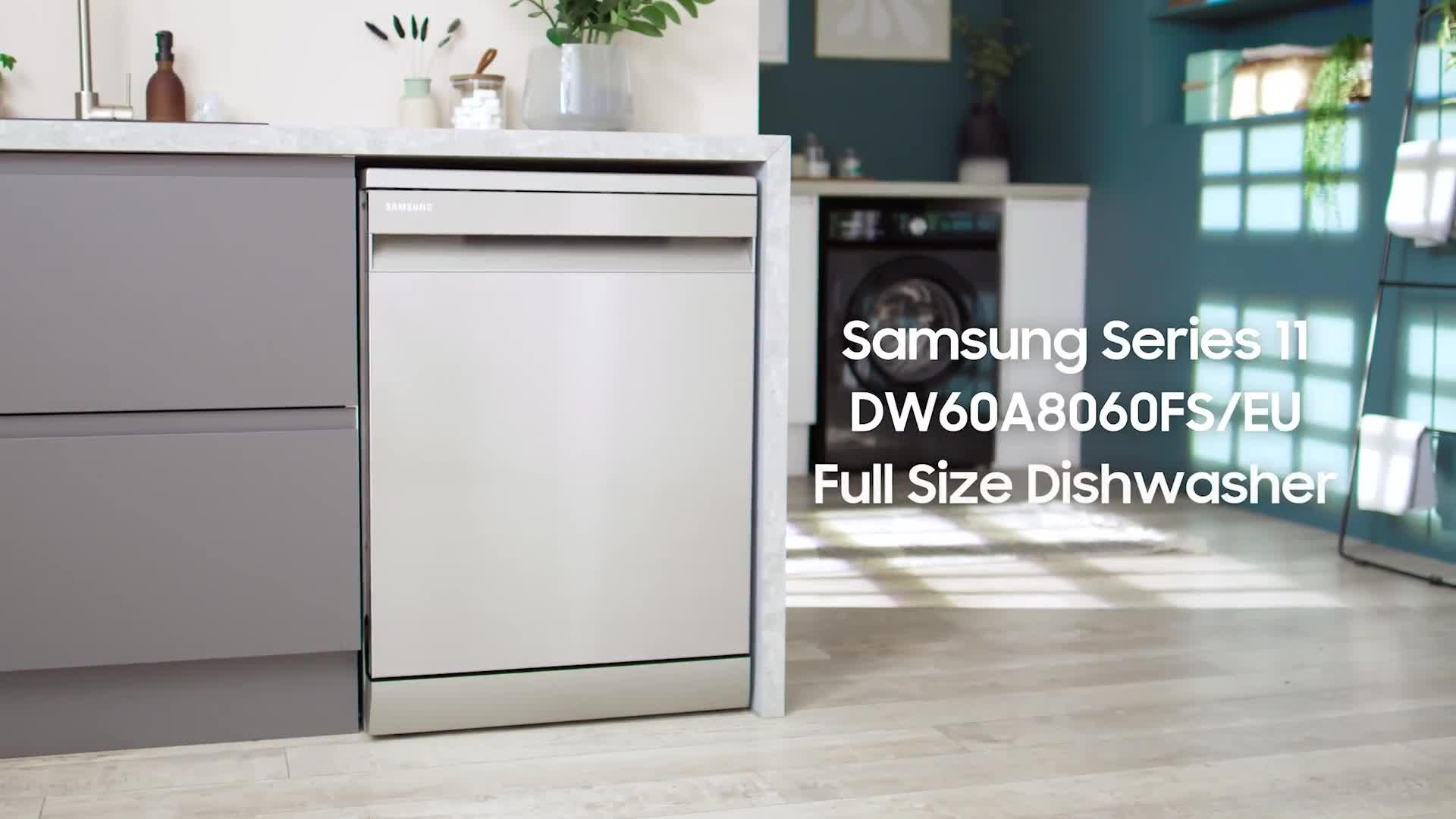 Image thumbnail 8 of 8 of Samsung Series 11 DW60A8060FS/EU Freestanding 60cm Wide, 14 Place Setting&nbsp;Dishwasher with Auto Door and SmartThings - Silver