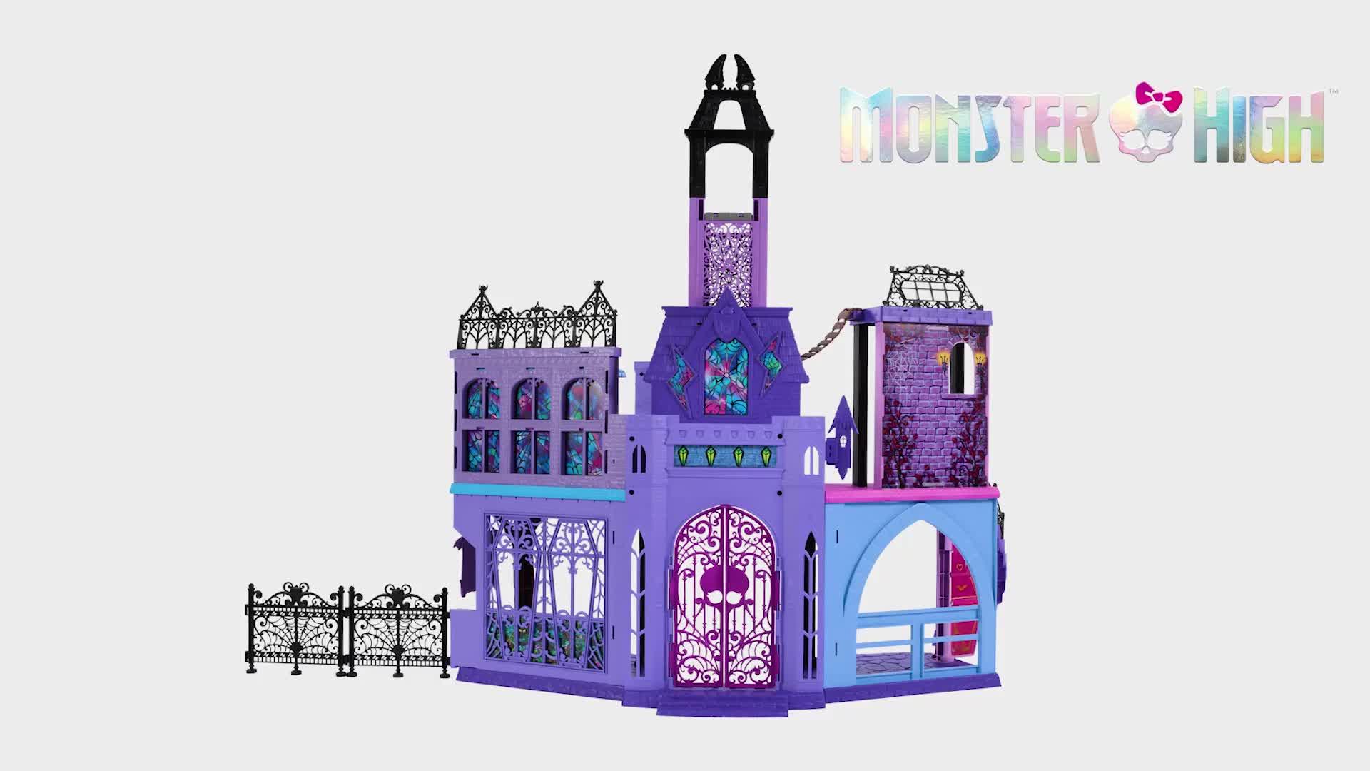 Image thumbnail 8 of 8 of Monster High Haunted High School Doll House with 35+ Pieces of Furniture and Accessories