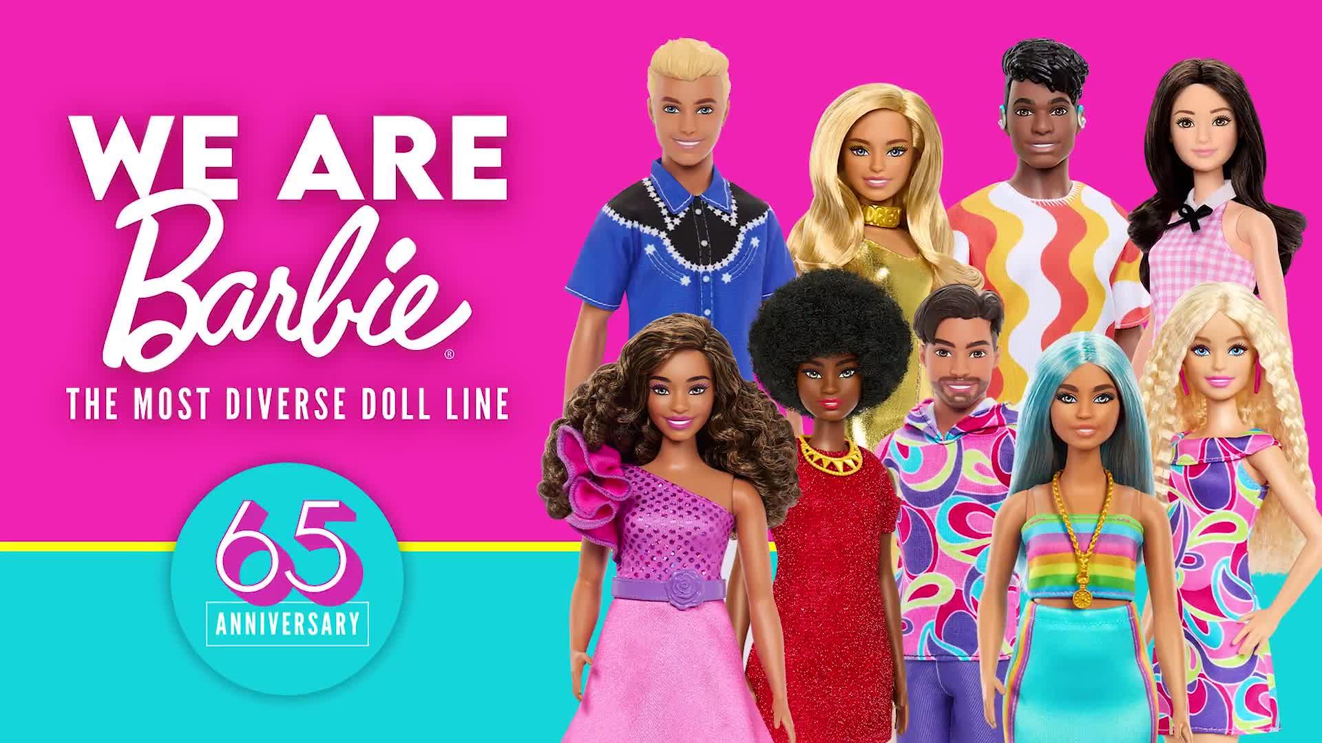Image thumbnail 7 of 7 of Barbie Barbie Fashionistas Doll #222, Petite with Blonde Wavy Hair, Golden Jumpsuit