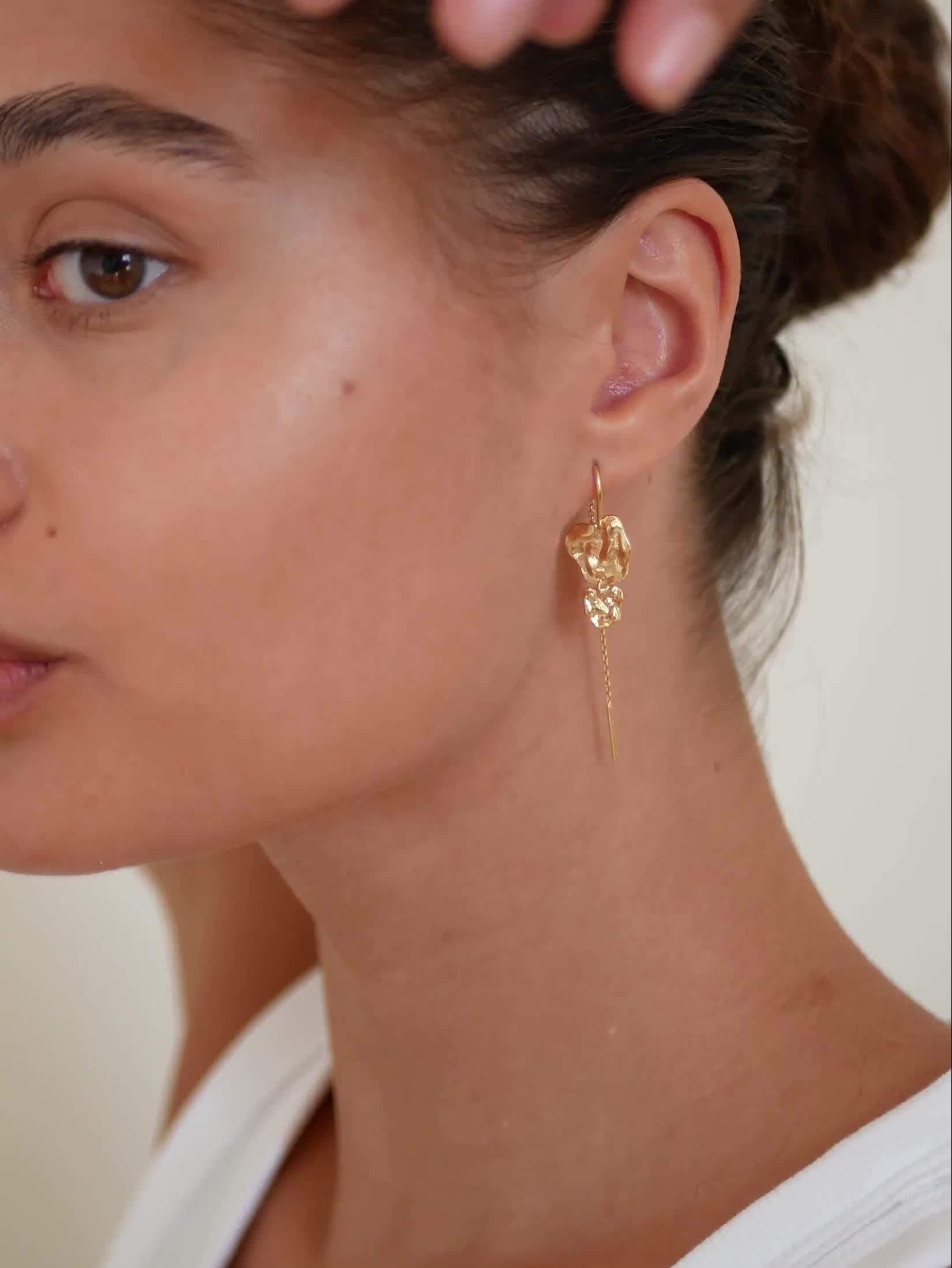 Image thumbnail 4 of 4 of ENAMEL Copenhagen Kim Earrings, 18ct Yellow Gold plated 925 Sterling Silver