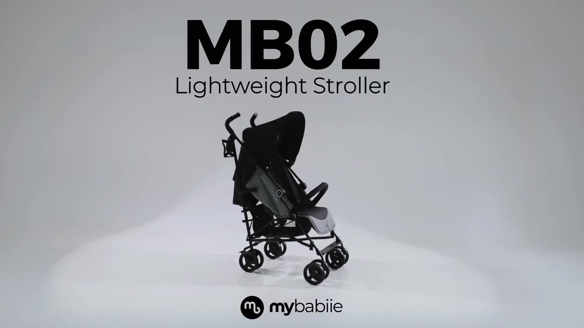 Image thumbnail 8 of 8 of My Babiie MB02 Plus Pink Lightweight Stroller