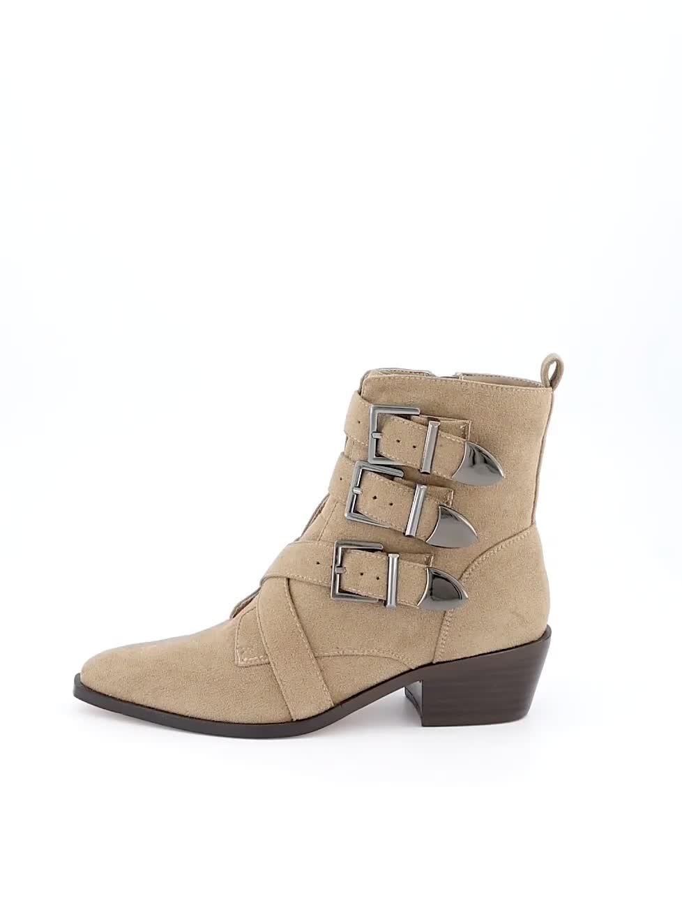 Image thumbnail 7 of 7 of V by Very Buckle Western Ankle Boot - Taupe