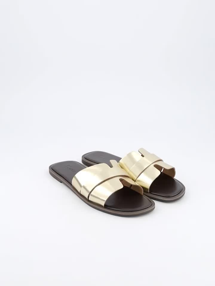Image thumbnail 6 of 6 of V by Very Leather Slider -&nbsp;Gold