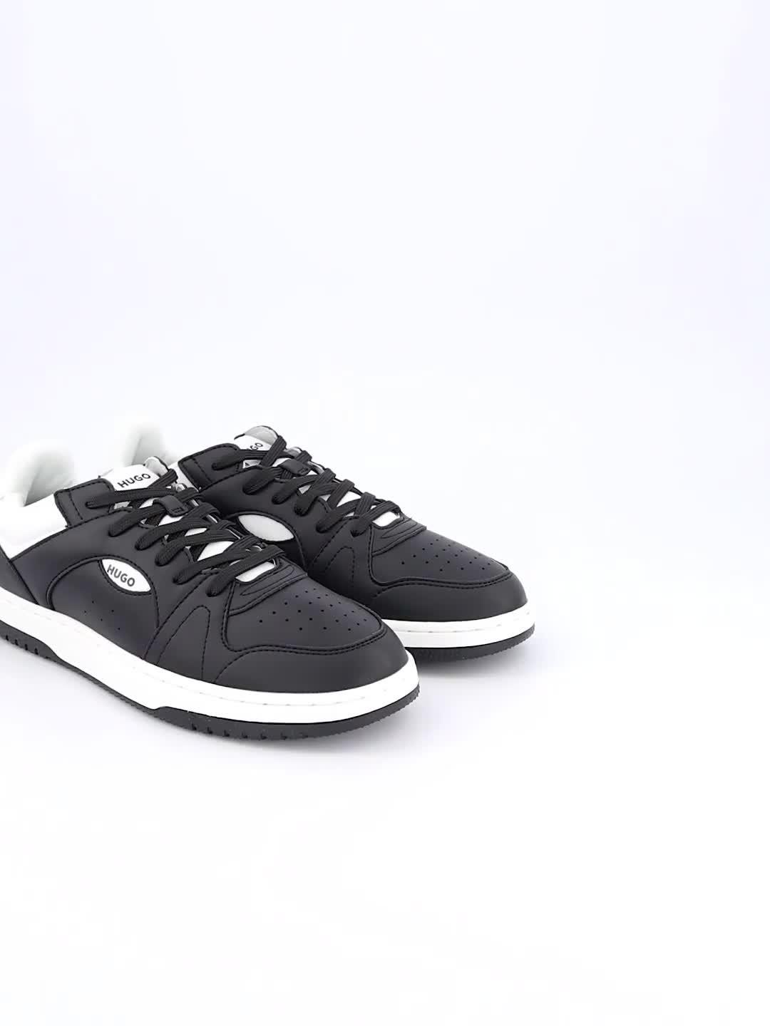 Image thumbnail 7 of 7 of HUGO Hadrian Leather Tennis Trainers - Black