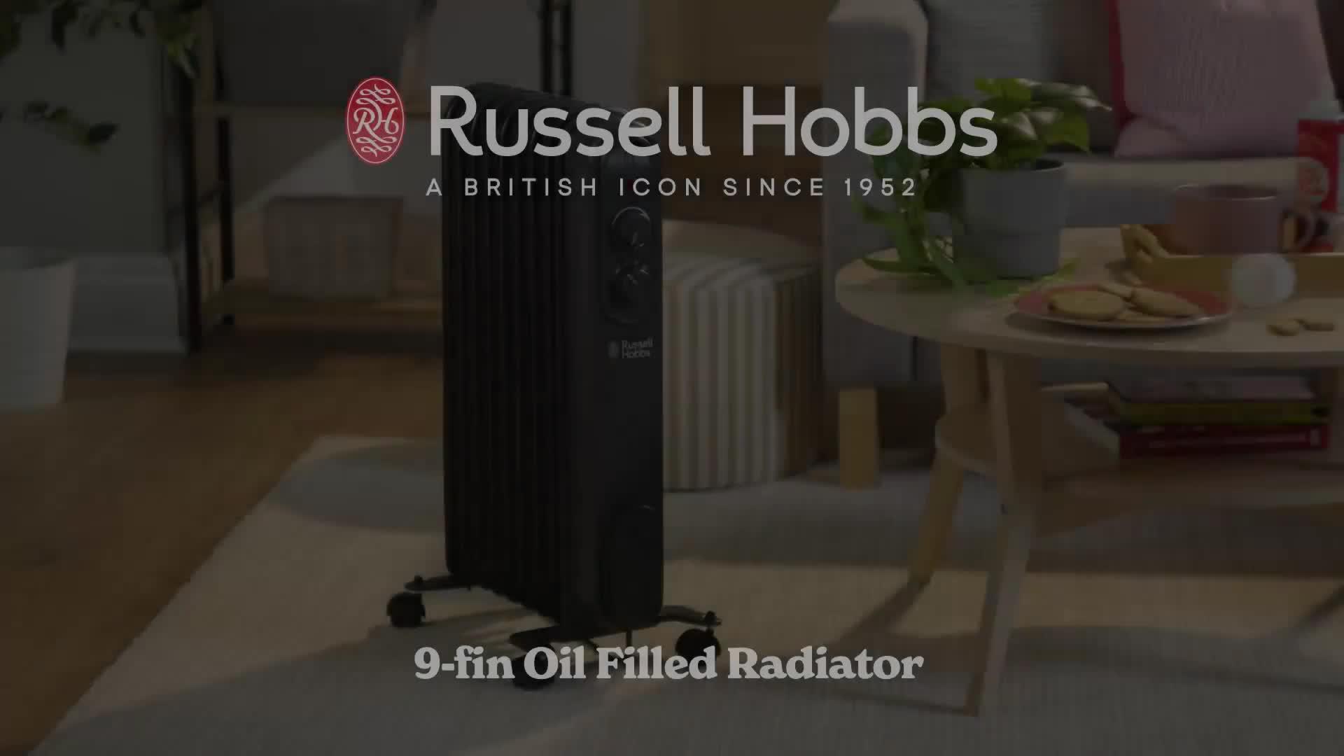 Image thumbnail 7 of 7 of Russell Hobbs 2.5kW Oil-Filled Radiator - 9 Fin&nbsp;- Matt Anthracite