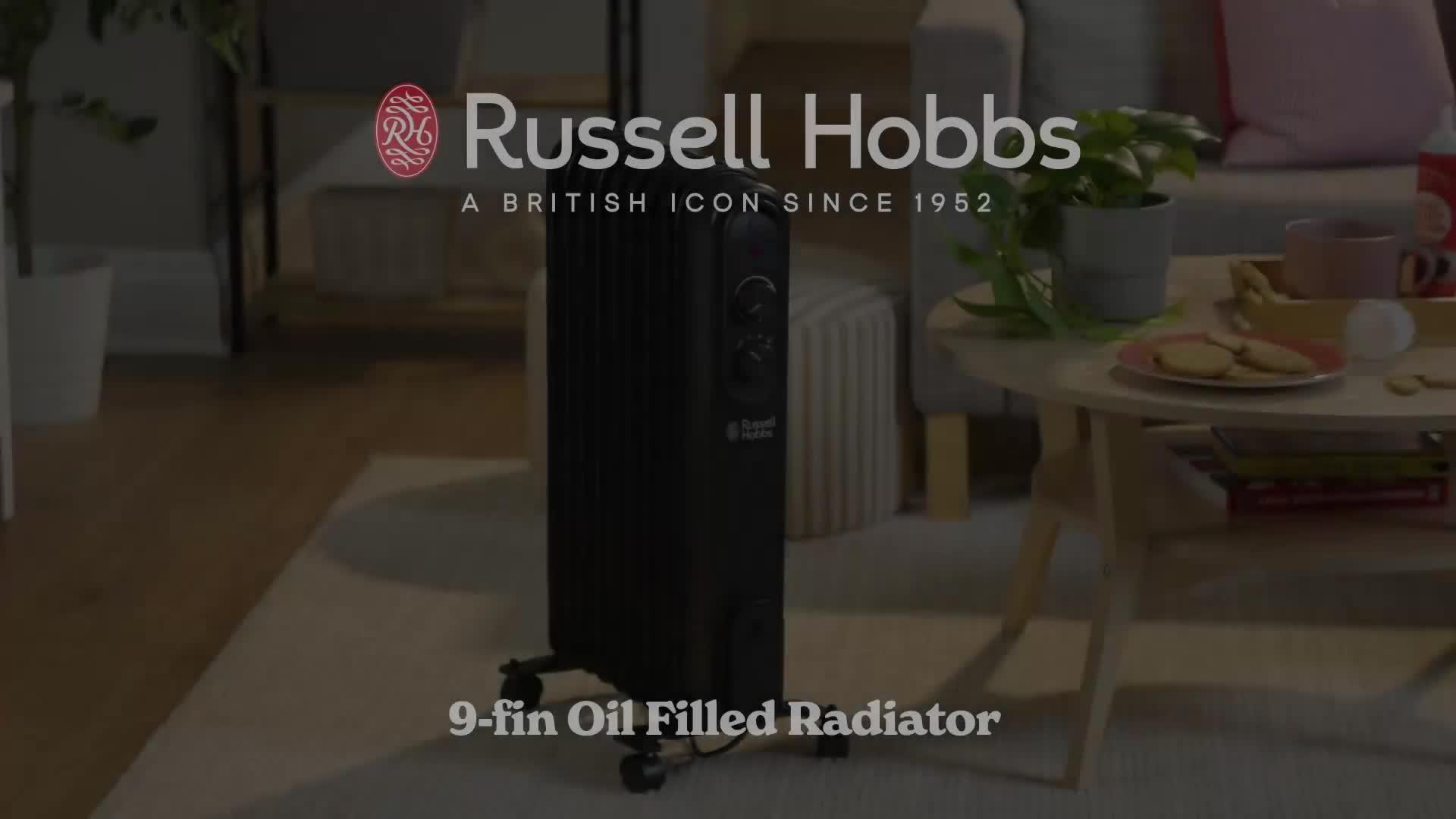 Image thumbnail 7 of 7 of Russell Hobbs 2.5kw Oil-Filled Radiator - 9 Fin&nbsp;- Matt Black