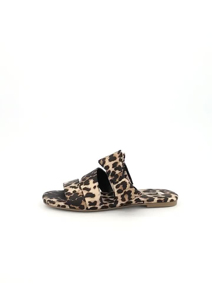 Image thumbnail 7 of 7 of V by Very Leopard Slider With Bow - Brown