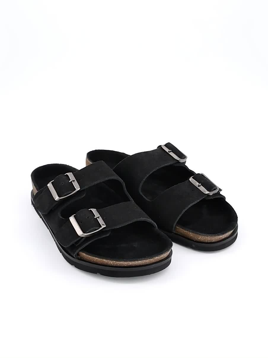 Image thumbnail 6 of 6 of Very Man Suede Footbed Sandal - Black
