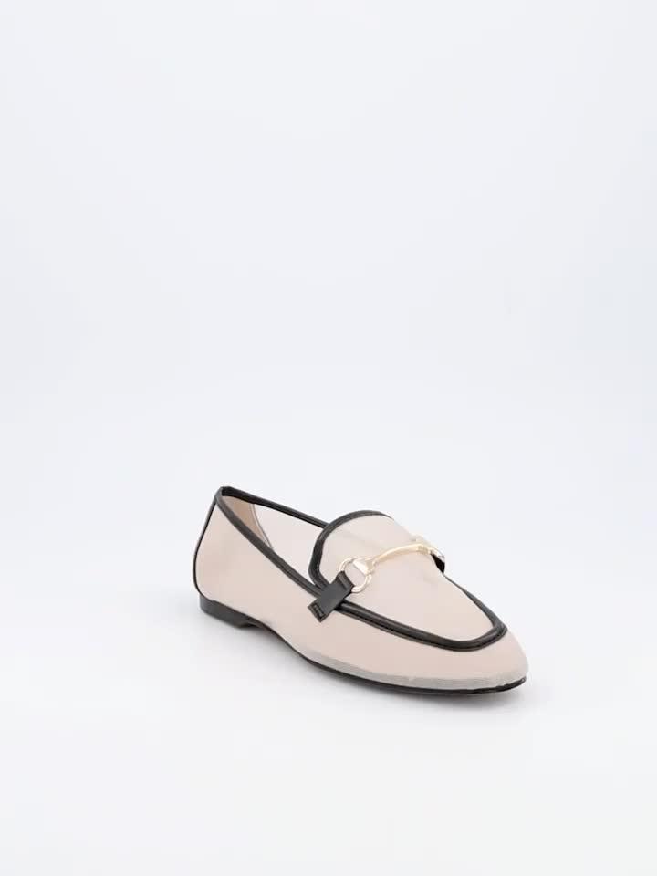 Image thumbnail 7 of 7 of Raid Graice Mesh Loafer Shoes - Black and Cream