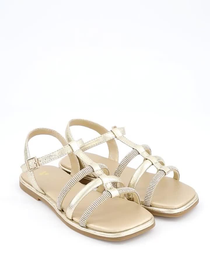 Image thumbnail 7 of 7 of V by Very Diamante Strappy Sandal - Gold