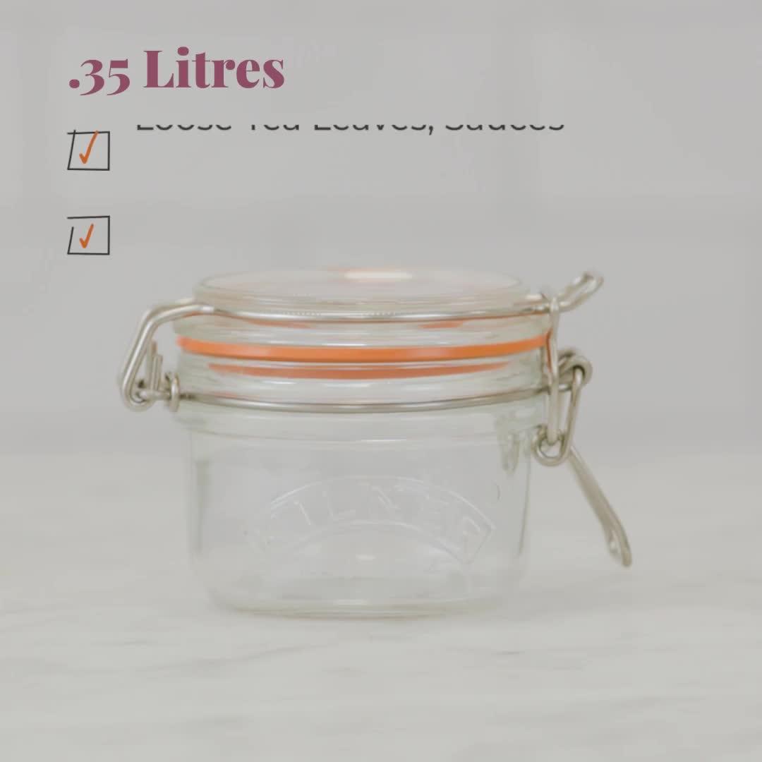 Image thumbnail 8 of 8 of KILNER Set Of 4 Clip Top Round Jars 1l