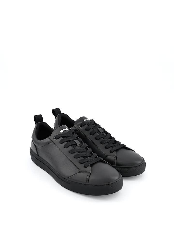 Image thumbnail 7 of 7 of HUGO Men's Morrie Tenn Monogram Leather Trainers - Black