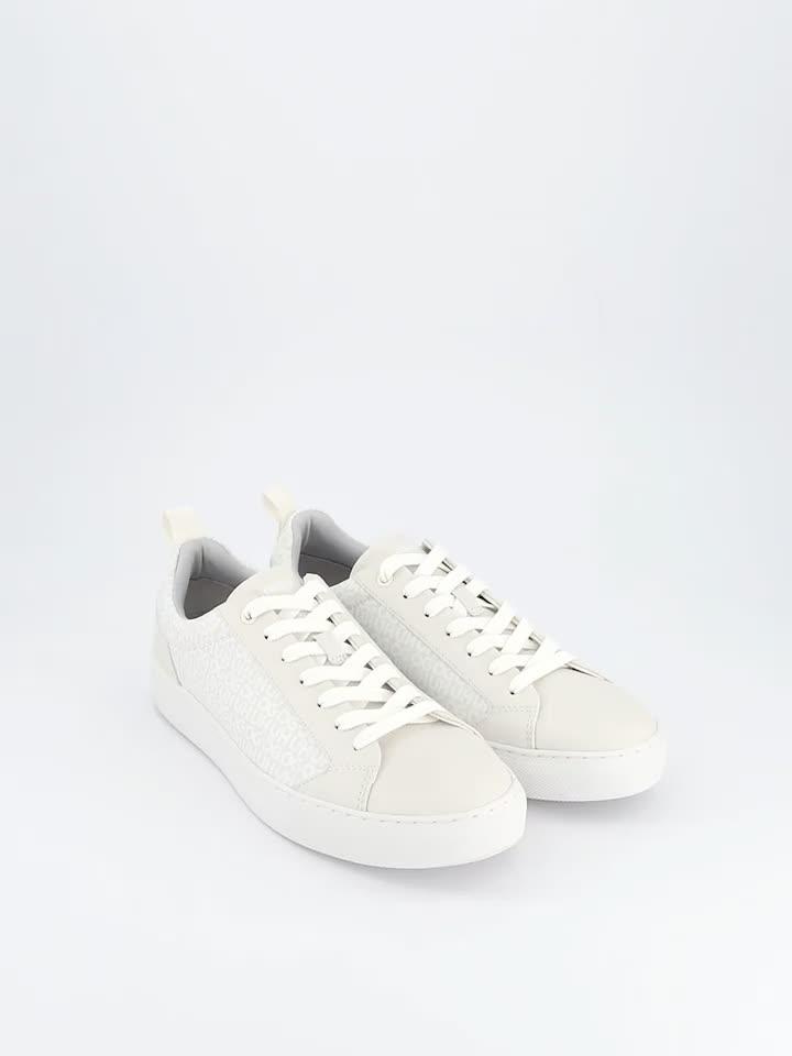 Image thumbnail 7 of 7 of HUGO Men's Morrie Tenn Monogram Leather Trainers- White