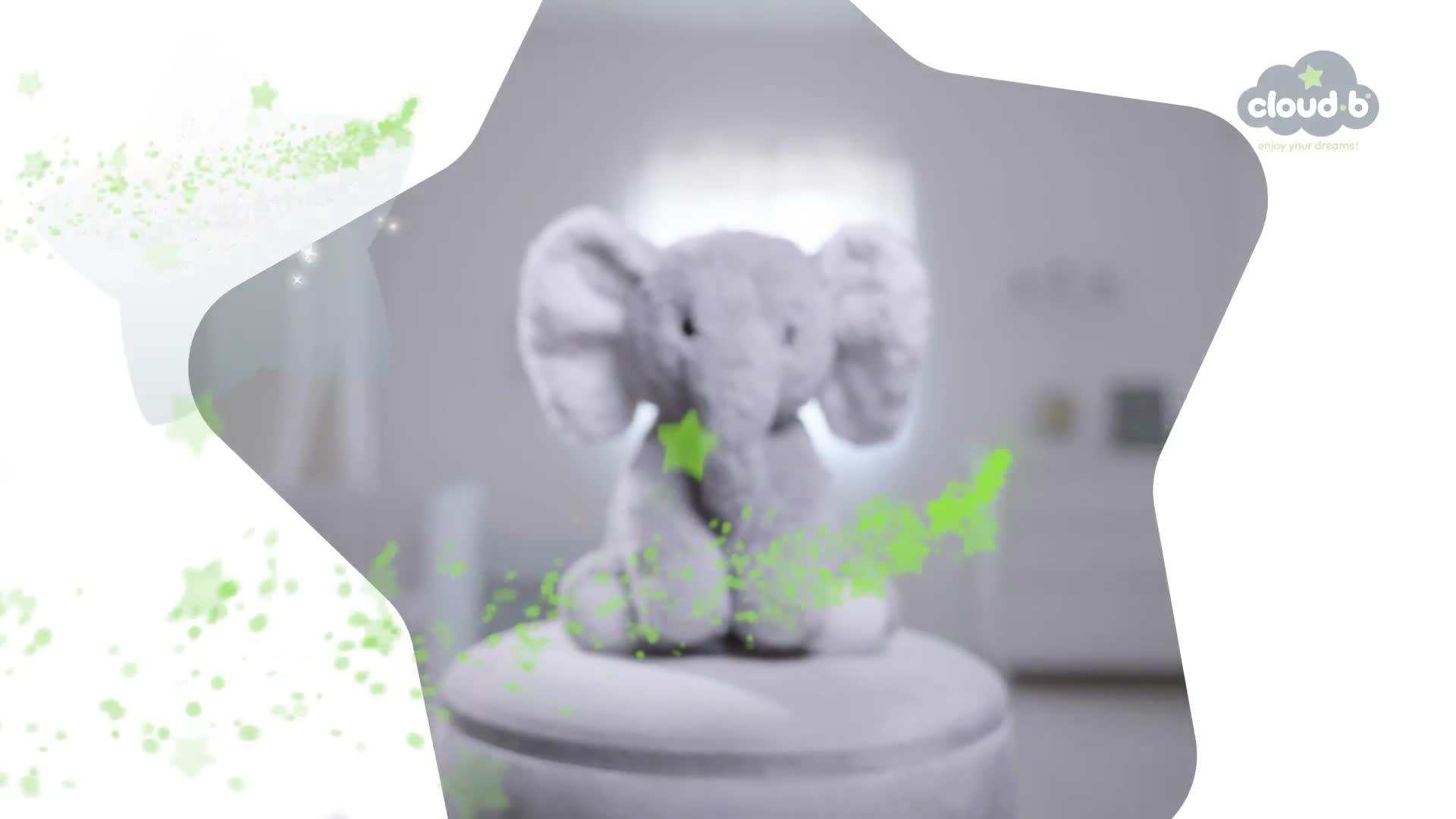 Image thumbnail 8 of 8 of cloud.b Elliot Elephant Baby Sound Soother and Sleeping Aid