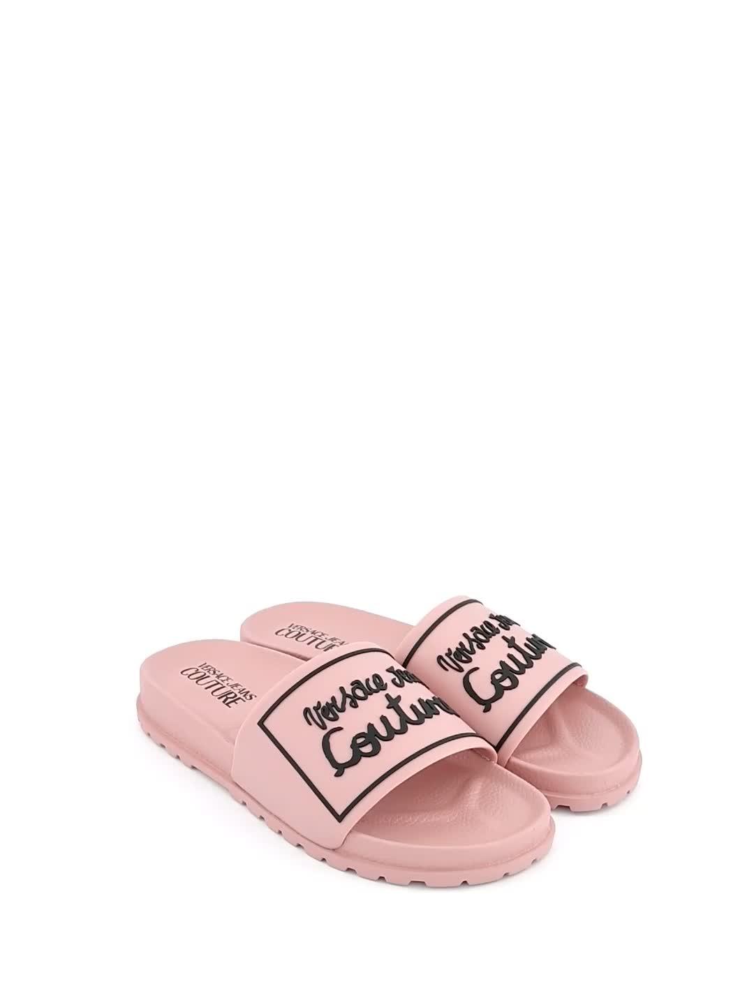 Image thumbnail 6 of 6 of Versace Jeans Couture Script Logo Sliders - Pink