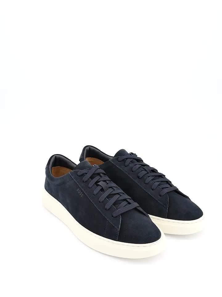 Image thumbnail 6 of 6 of BOSS Kieran Tennis Leather Trainers - Dark Blue