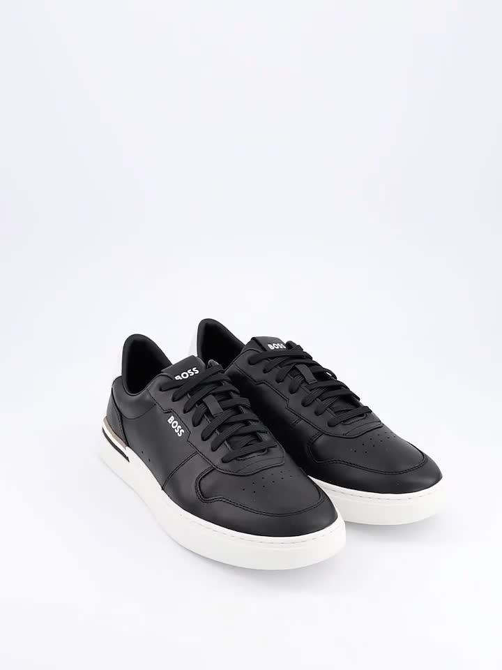 Image thumbnail 7 of 7 of BOSS Clint Tennis Leather Trainers - Black