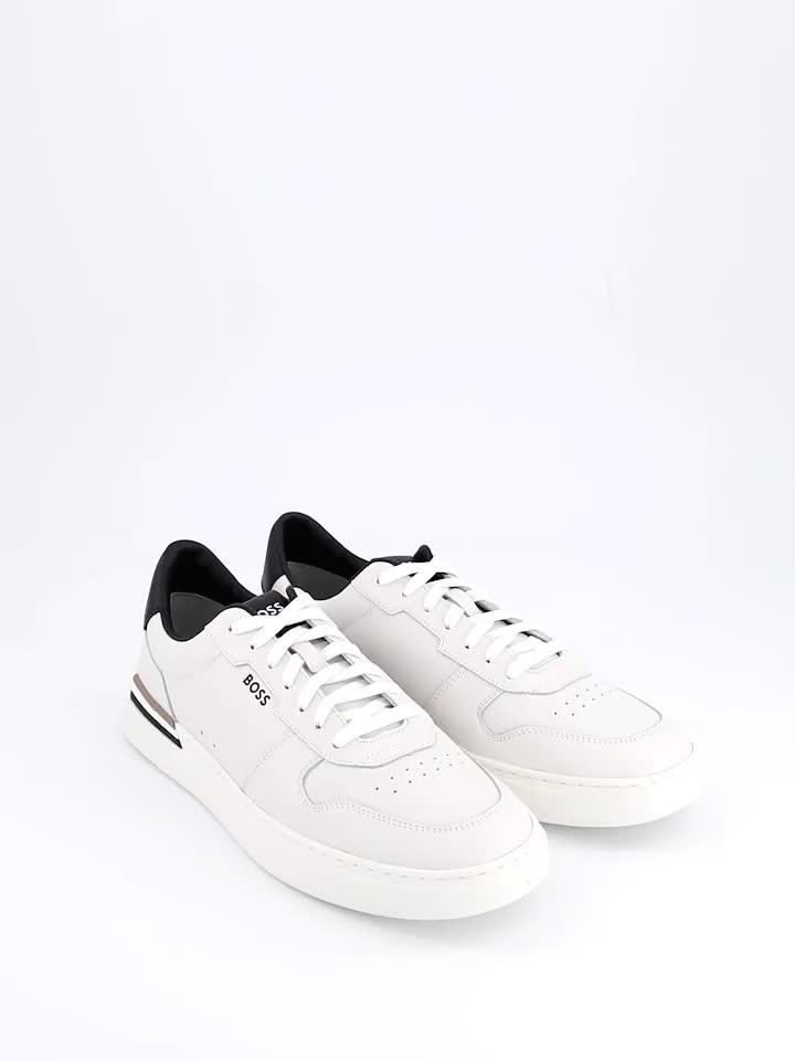 Image thumbnail 7 of 7 of BOSS Clint Tennis Leather Trainers - White