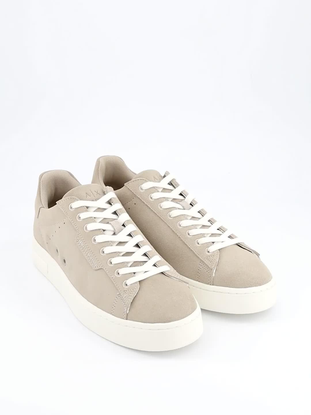 Image thumbnail 6 of 6 of Armani Exchange Suede Cupsole Trainers - Natural