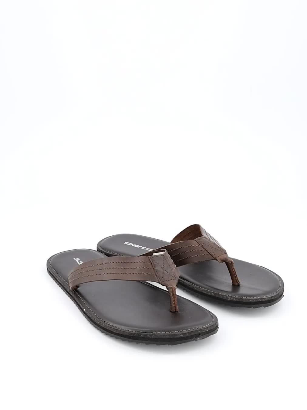 Image thumbnail 6 of 6 of Jack & Jones Ashton Leather Sandals - Brown Stone