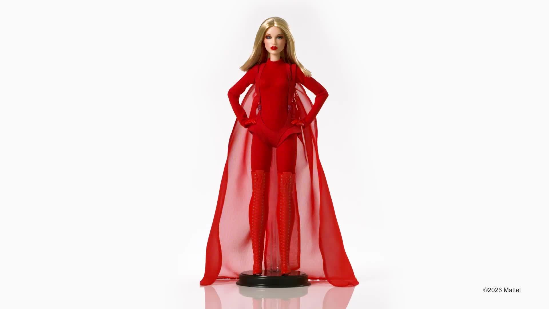 Image thumbnail 8 of 8 of Barbie Signature Kylie Minogue Collectible Doll in Red &ldquo;Padam Padam&rdquo; Music Video Outfit