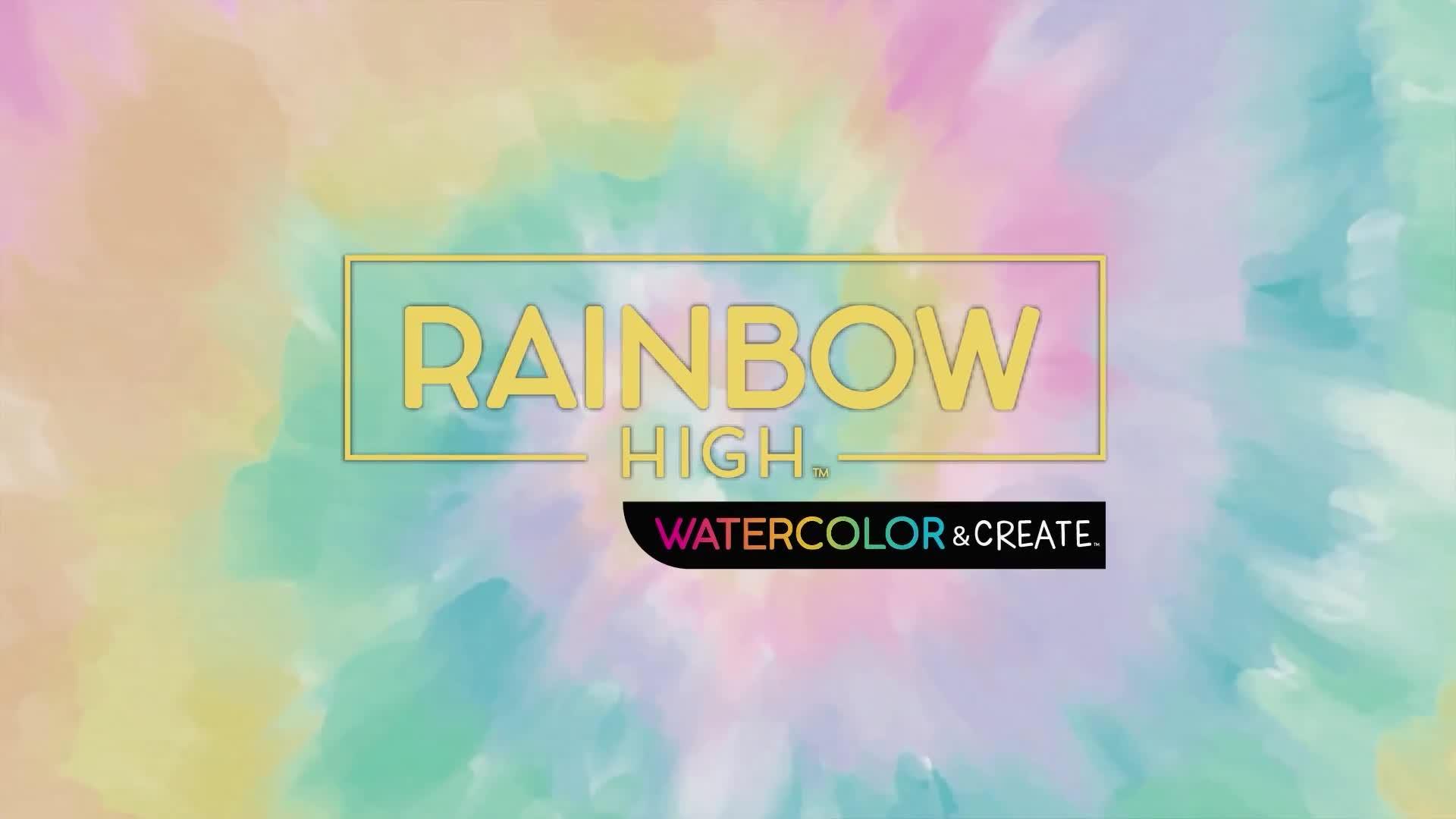 Image thumbnail 8 of 8 of Rainbow High Rainbow High WaterColor &amp; Create Fashion Doll- Brown Eyes