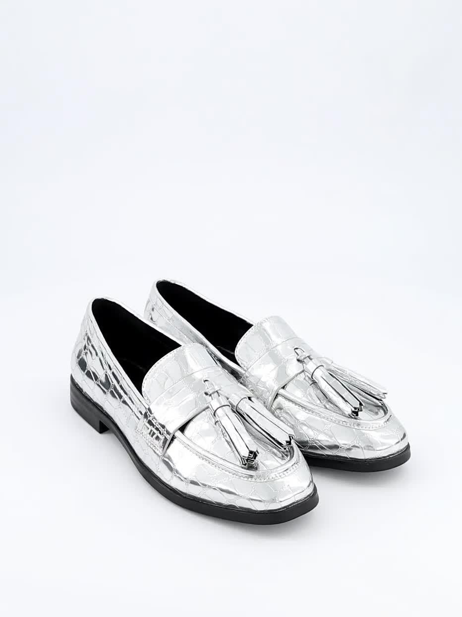 Image thumbnail 8 of 8 of V by Very Croc Loafers - Silver