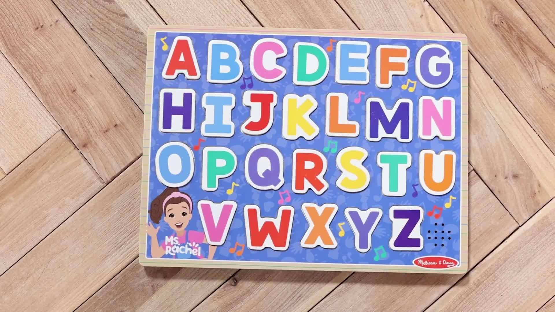 Image thumbnail 8 of 8 of Melissa & Doug Ms. Rachel Phonics&nbsp;Alphabet Wooden&nbsp;Puzzle with Light-Activated Sounds