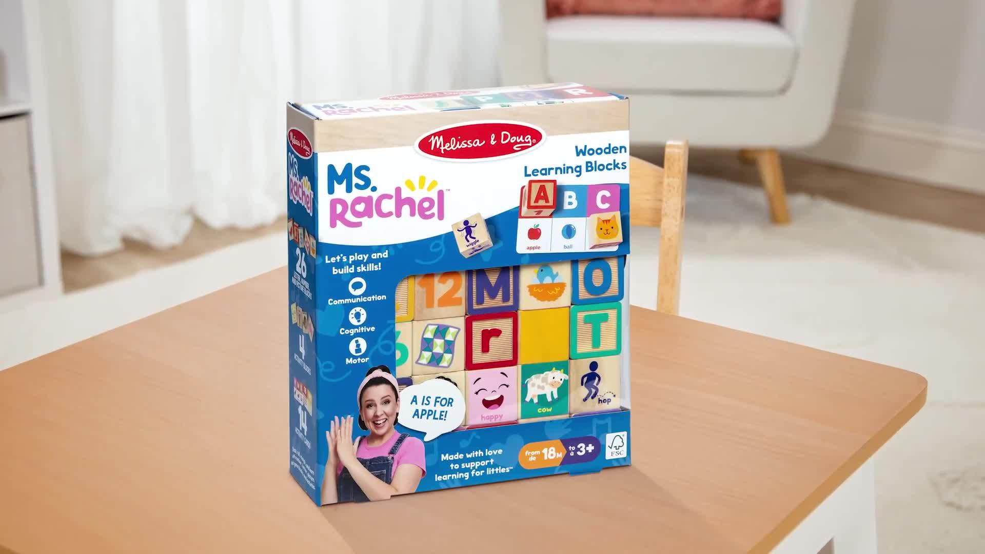 Image thumbnail 8 of 8 of Melissa & Doug Ms. Rachel Wooden Learning&nbsp;Blocks + Activity Cards