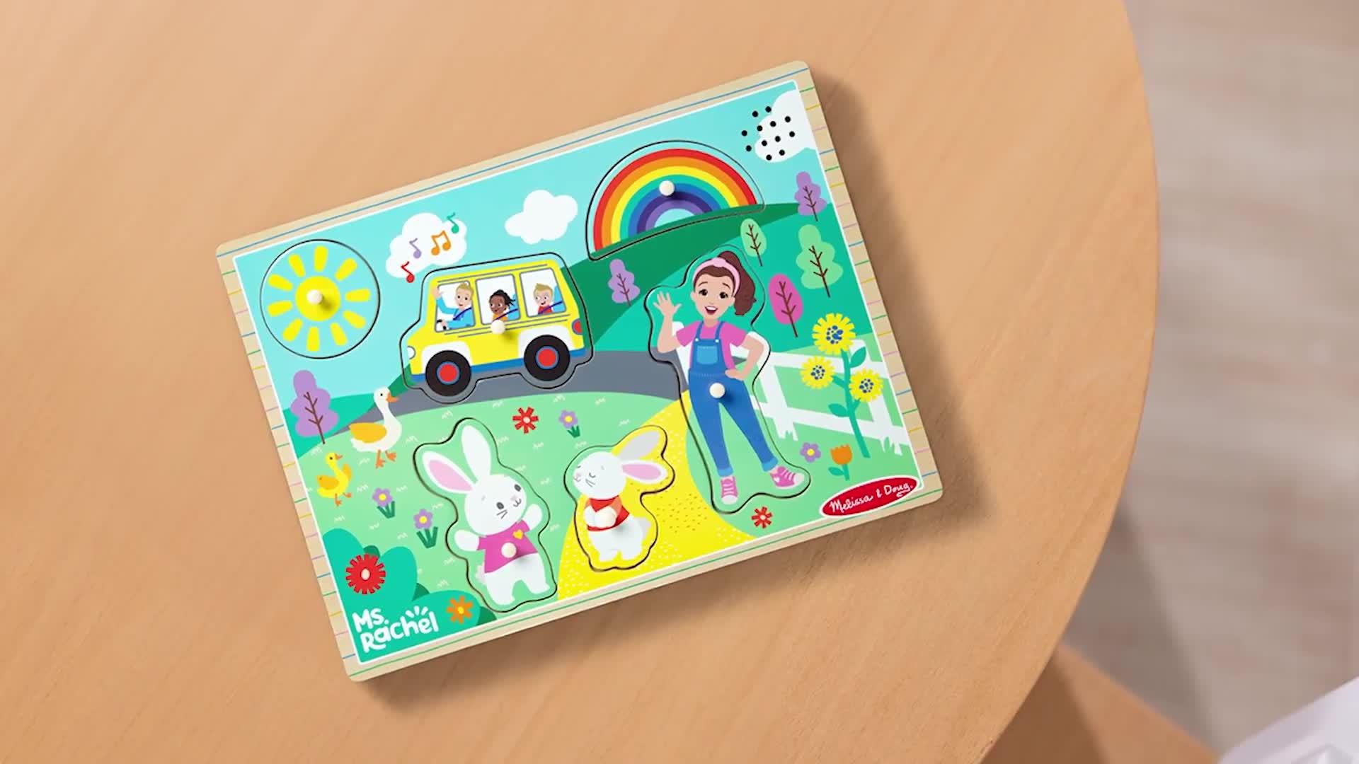 Image thumbnail 8 of 8 of Melissa & Doug Ms. Rachel Sound Puzzle &ndash; 6-Piece Wooden Puzzle with Light-Activated Sounds