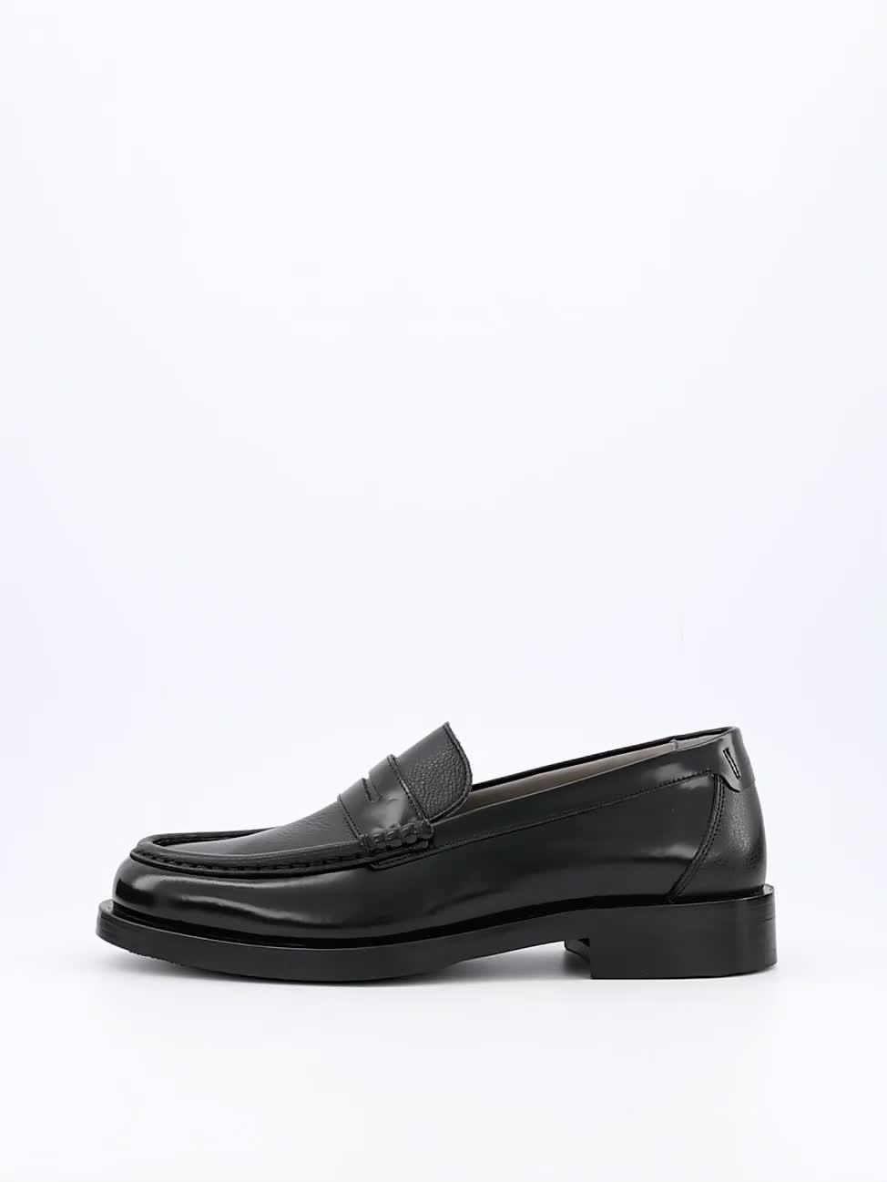 Image thumbnail 7 of 7 of AllSaints Men's Bloom Leather Loafers - Black