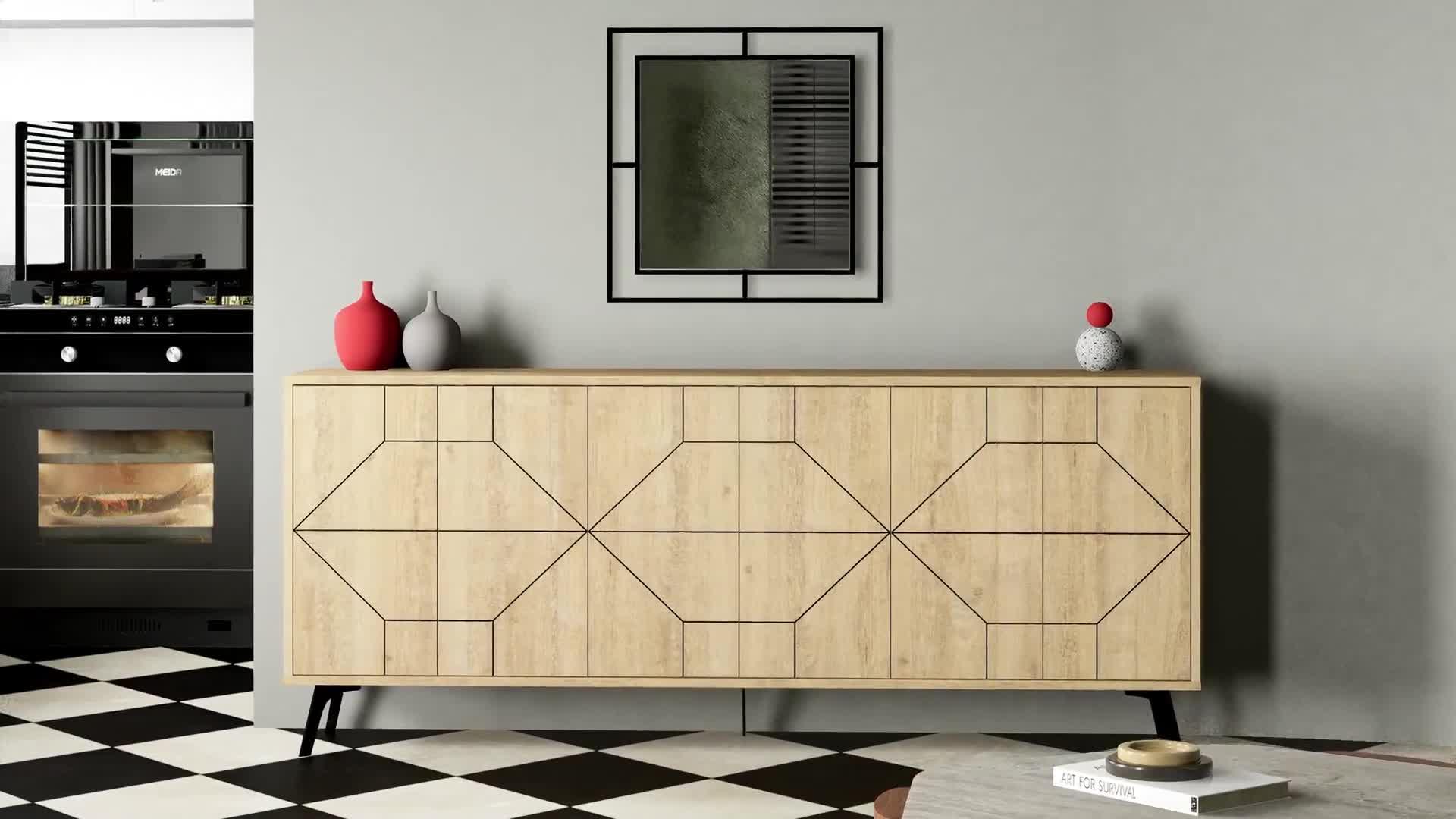 Image thumbnail 8 of 8 of Decortie Dune Large Sideboard - Light Grey