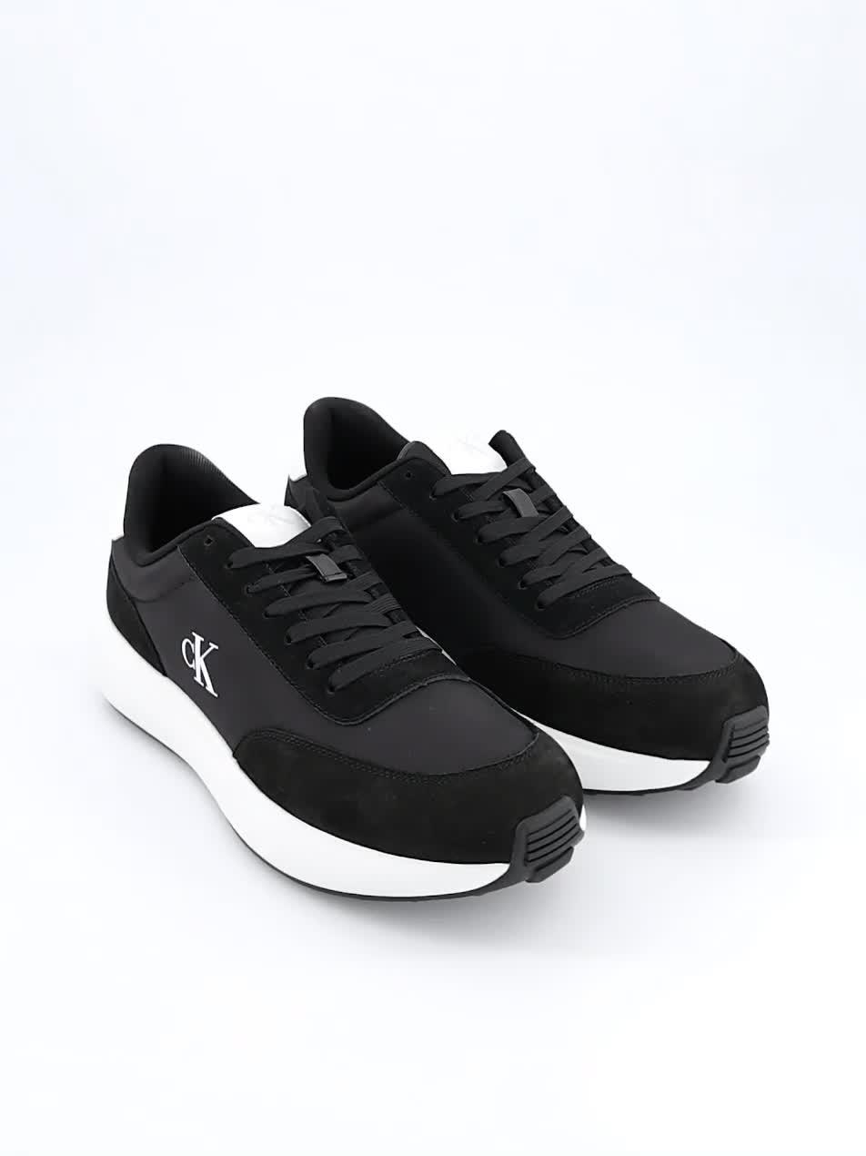 Image thumbnail 7 of 7 of Calvin Klein Athleisure Nylon Mix Runner Trainers - Black